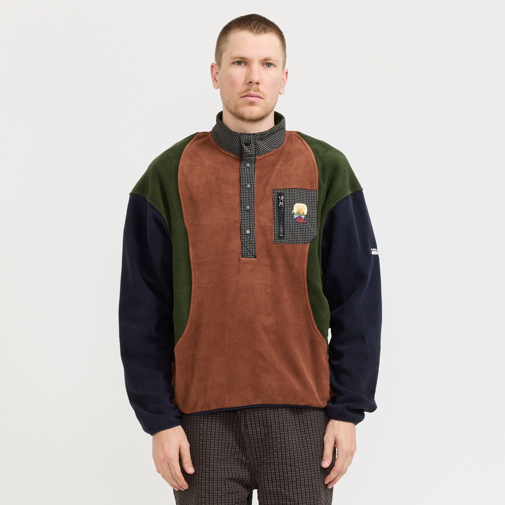 Brain Dead Equipment Ripstop Pullover Fleece Jacket Navy