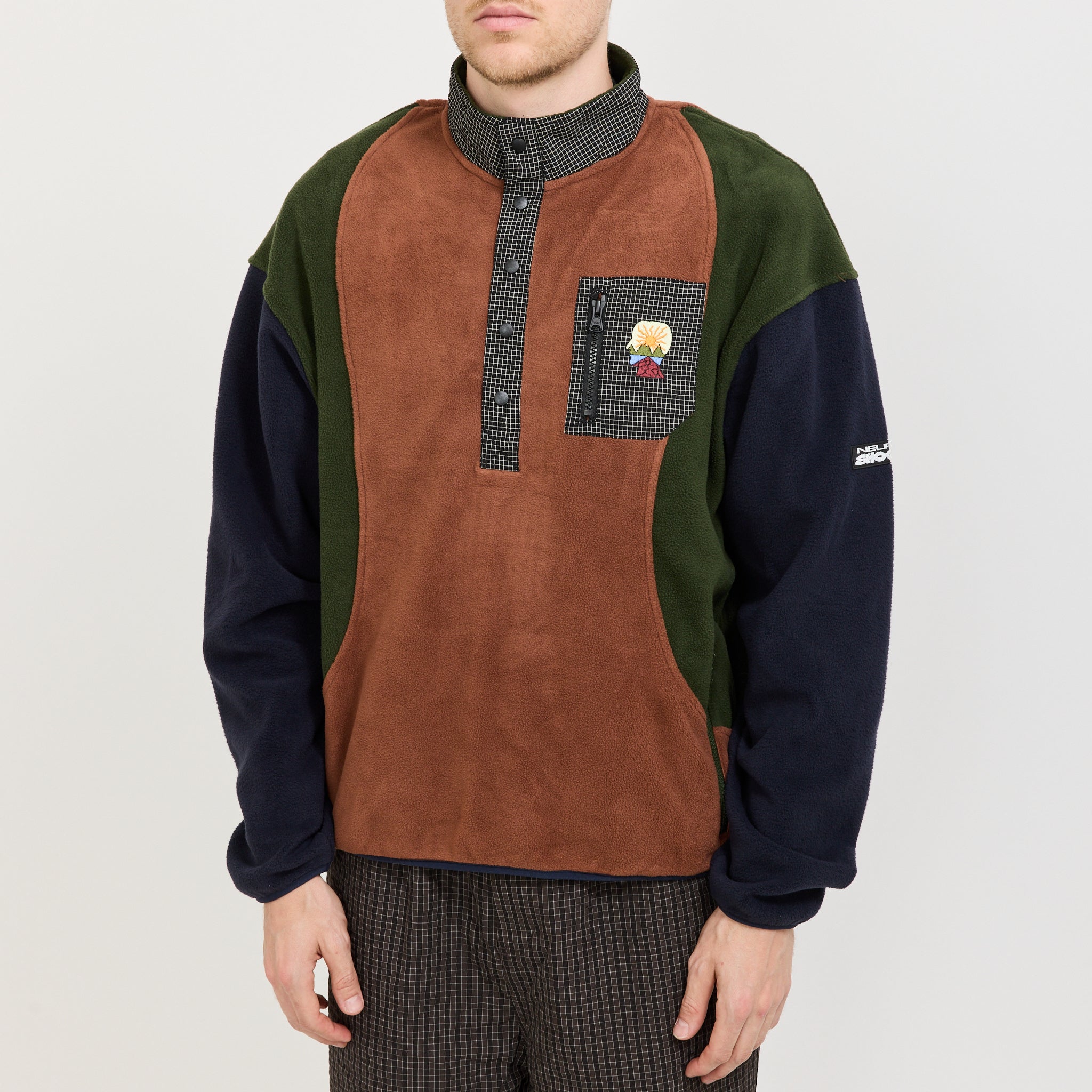 Brain Dead Equipment Ripstop Pullover Fleece Jacket Navy