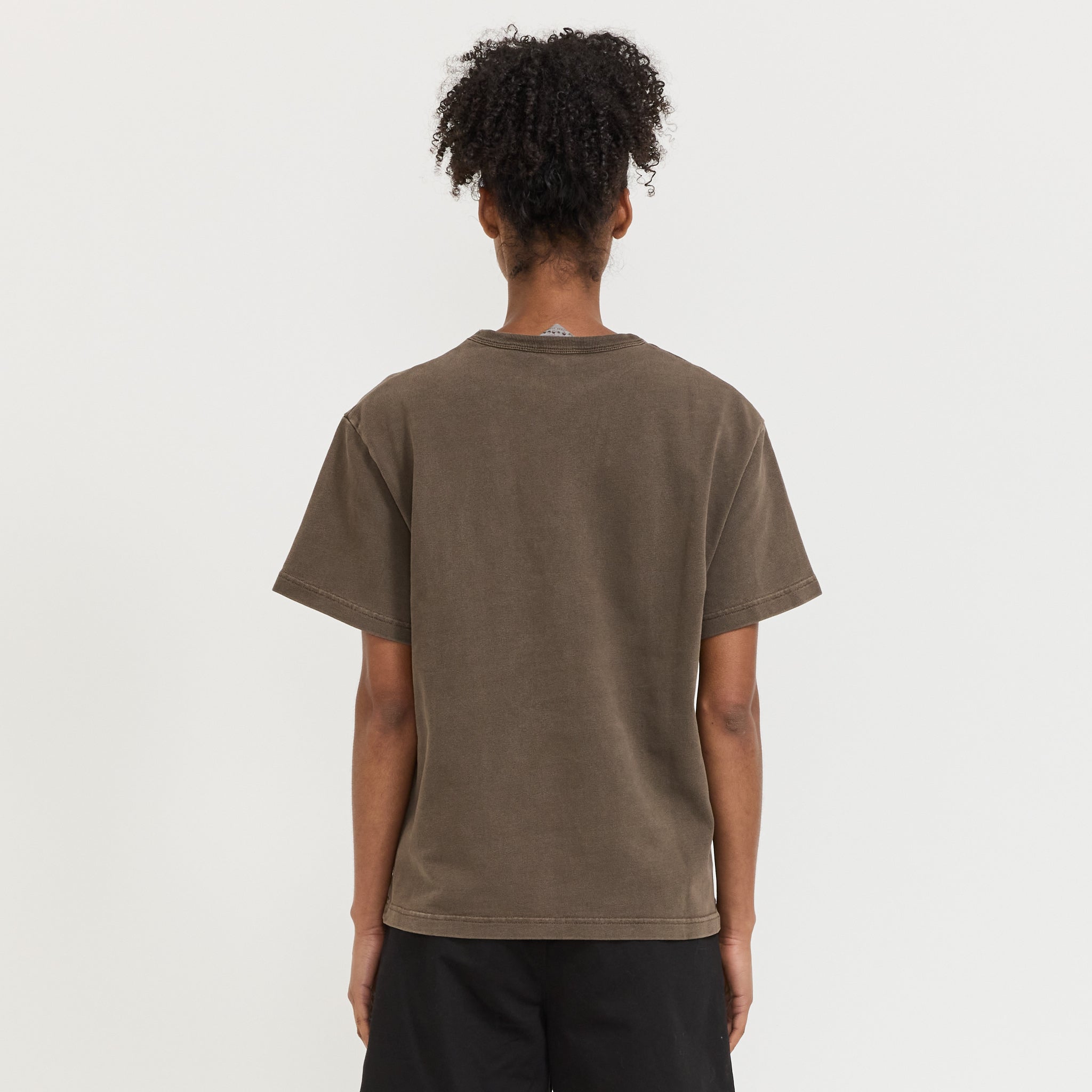 Heavyweight 3D Embroidery Logohead T-Shirt Brown Women's