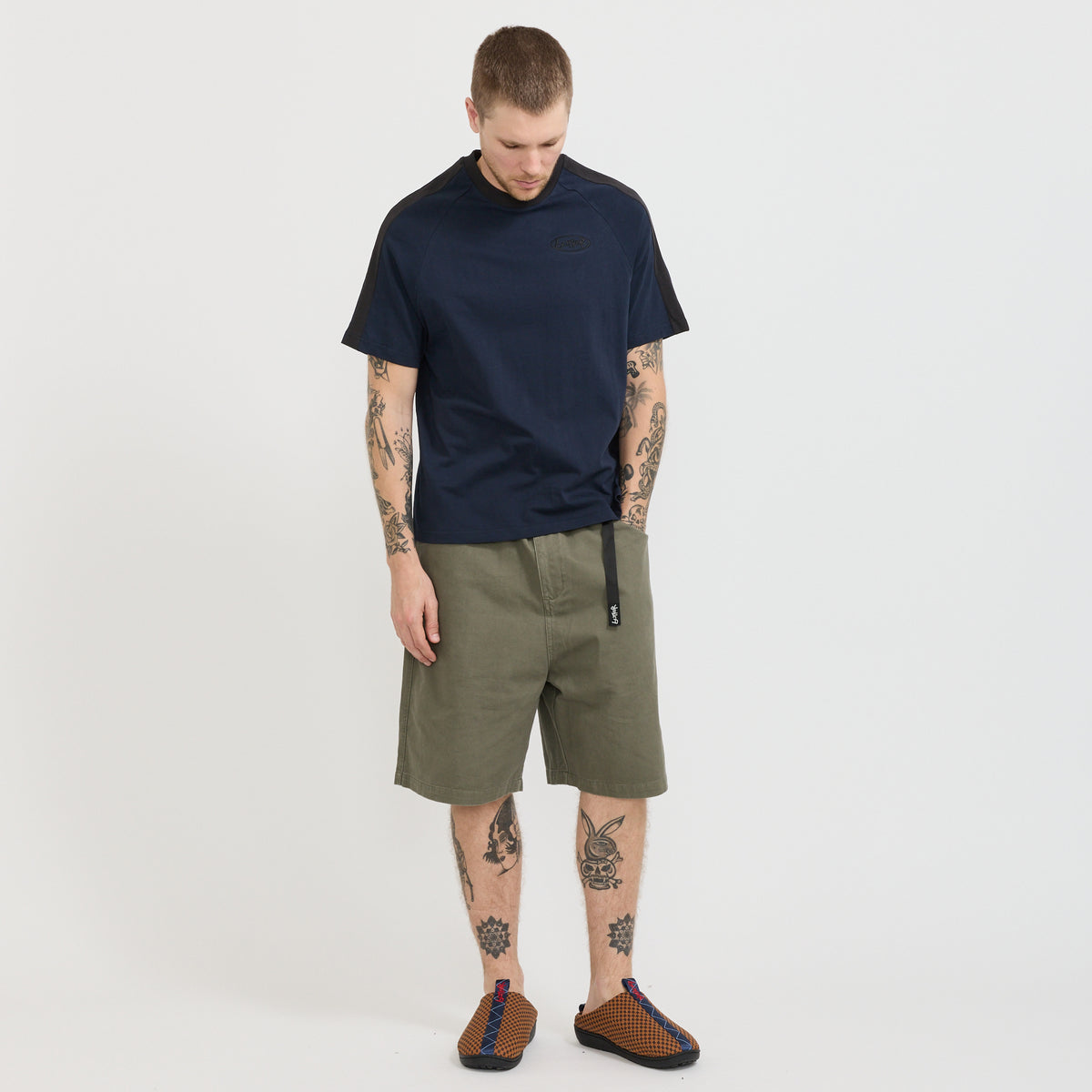 Butter Goods | Abseil Panel Tee Navy | Maplestore