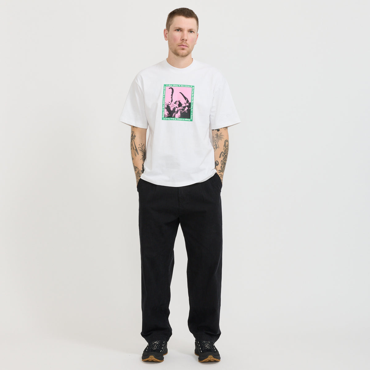 Butter Goods | Pleated Trousers Washed Black | Maplestore