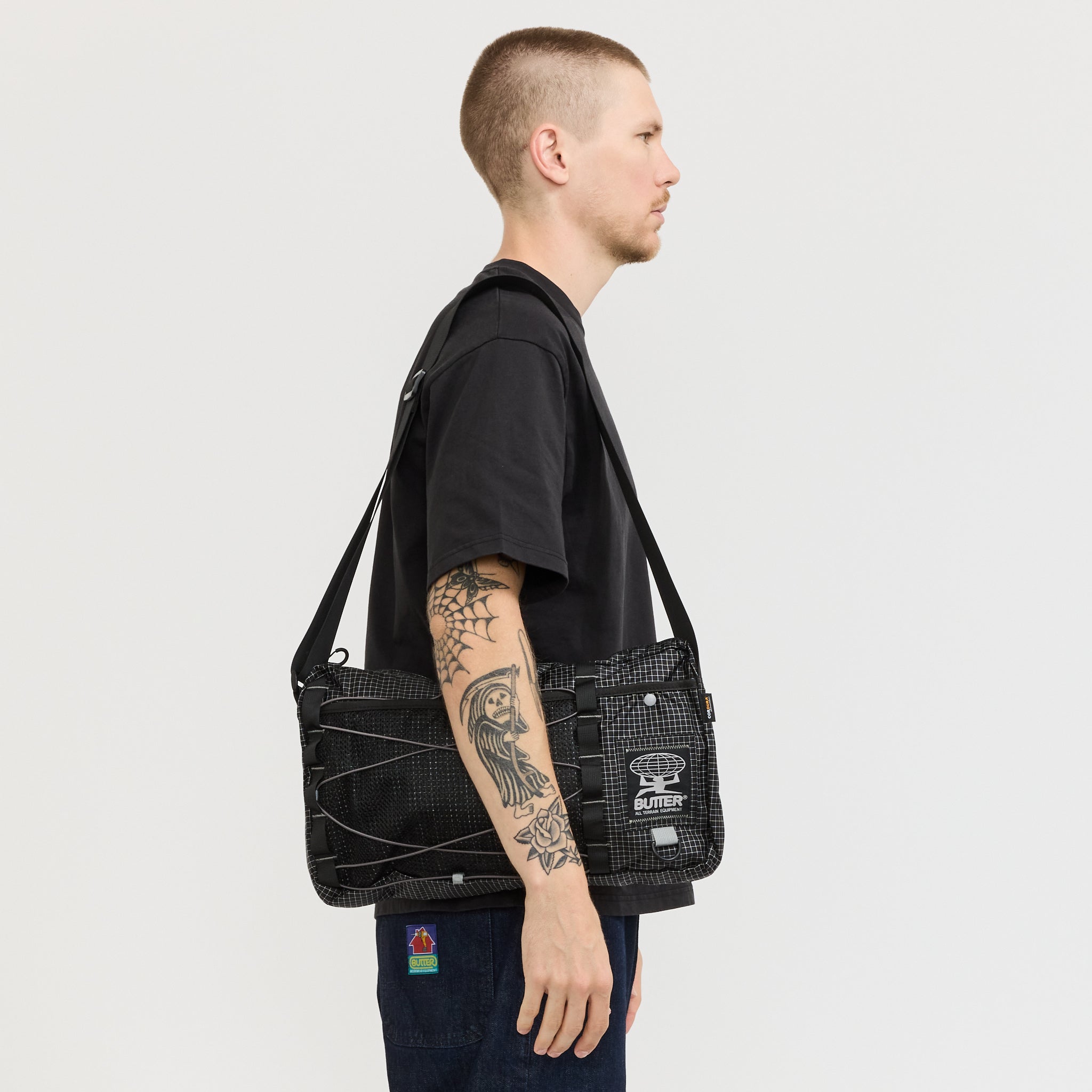 Butter Goods | Cordura Express Side Bag Black | Maplestore