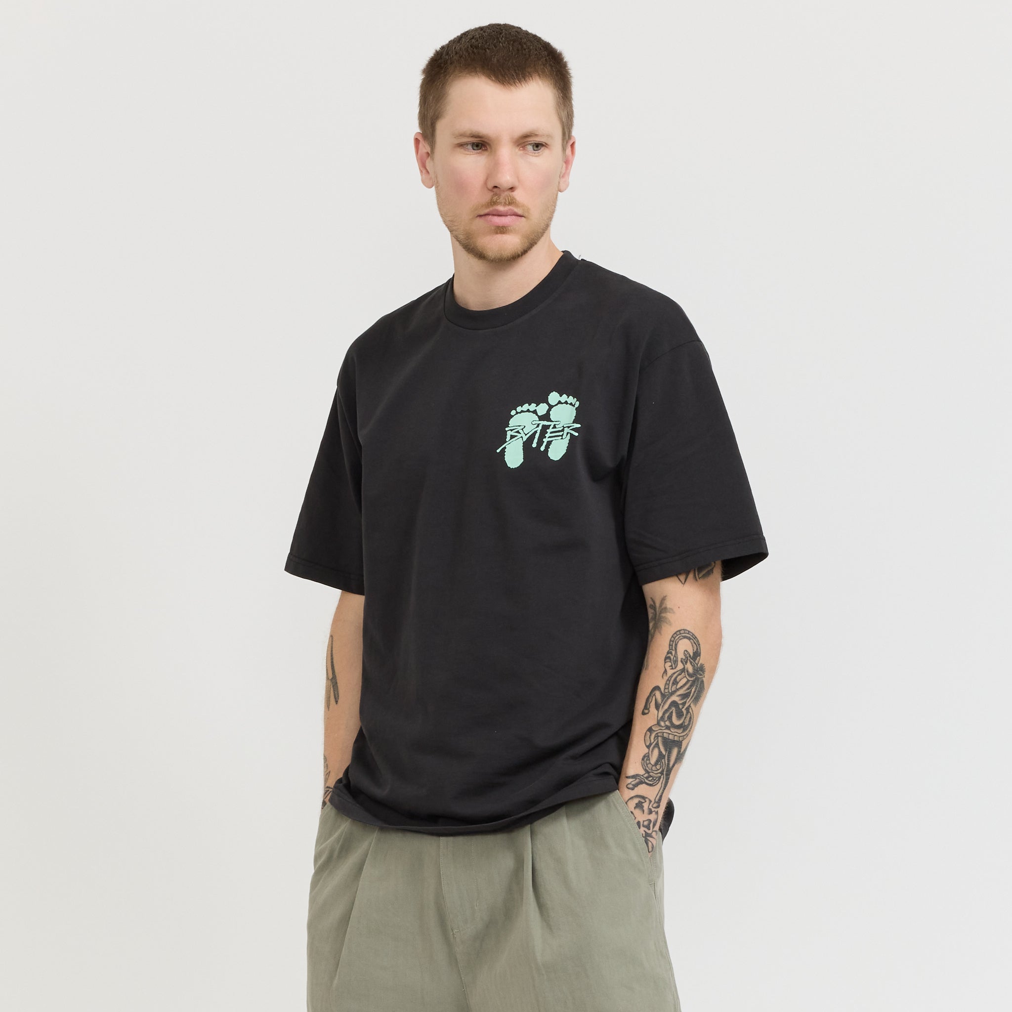Footprints Tee Black