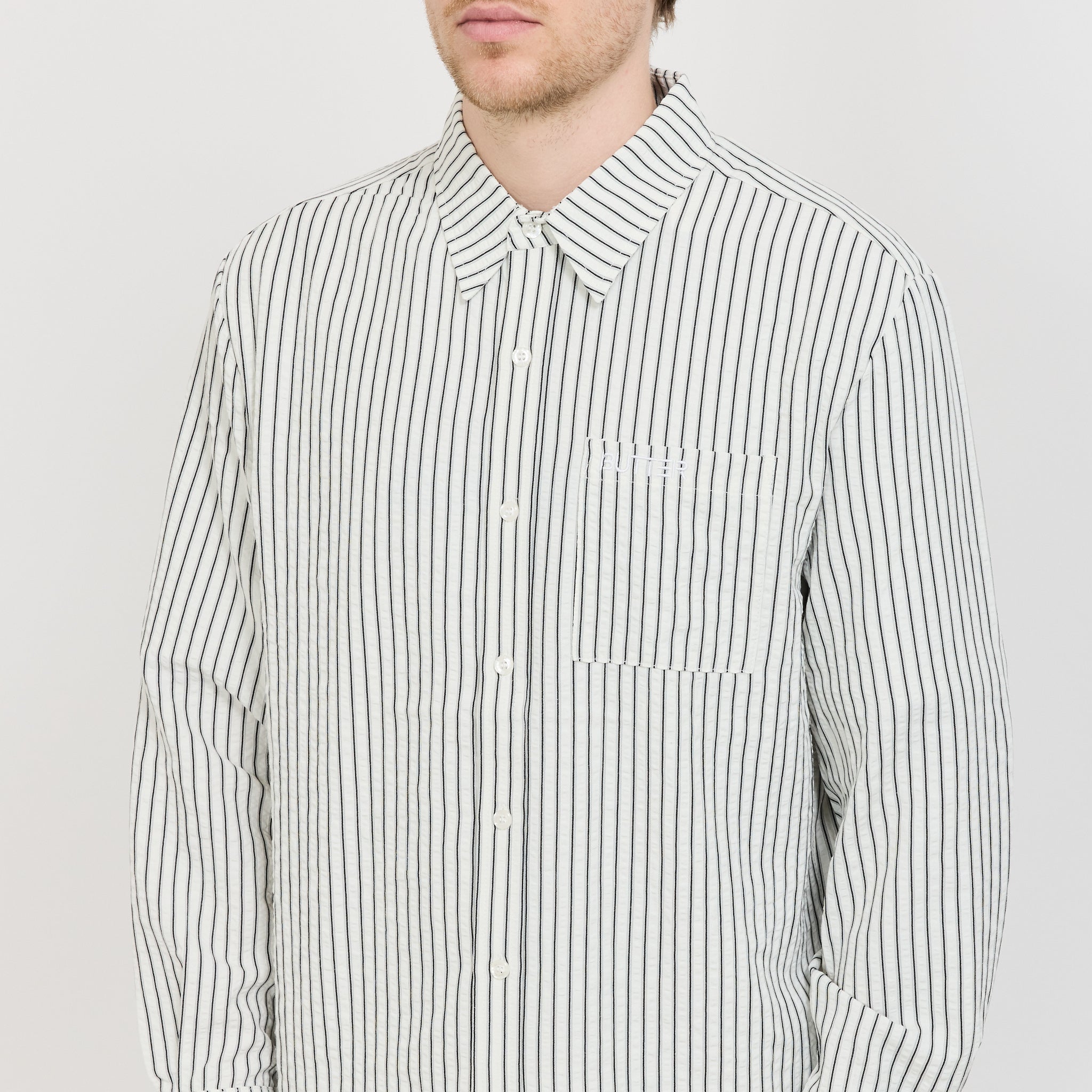 Butter Goods | Lines Shirt White | Maplestore