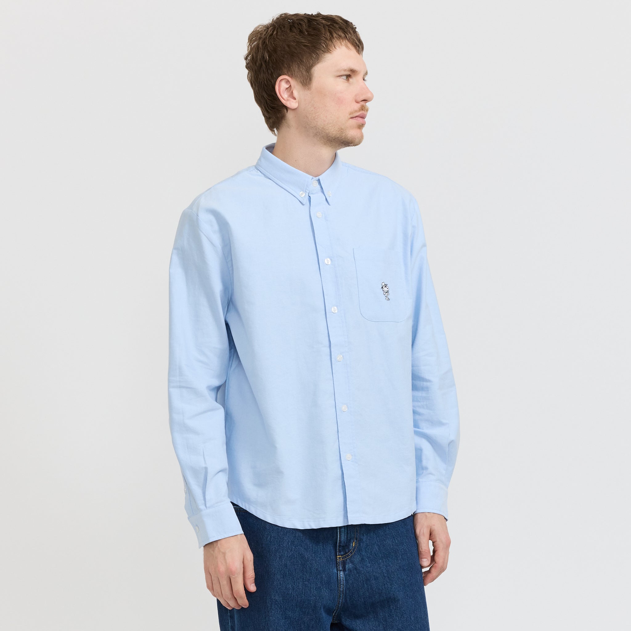 Butter Goods | Spike Oxford Shirt Blue | Maplestore