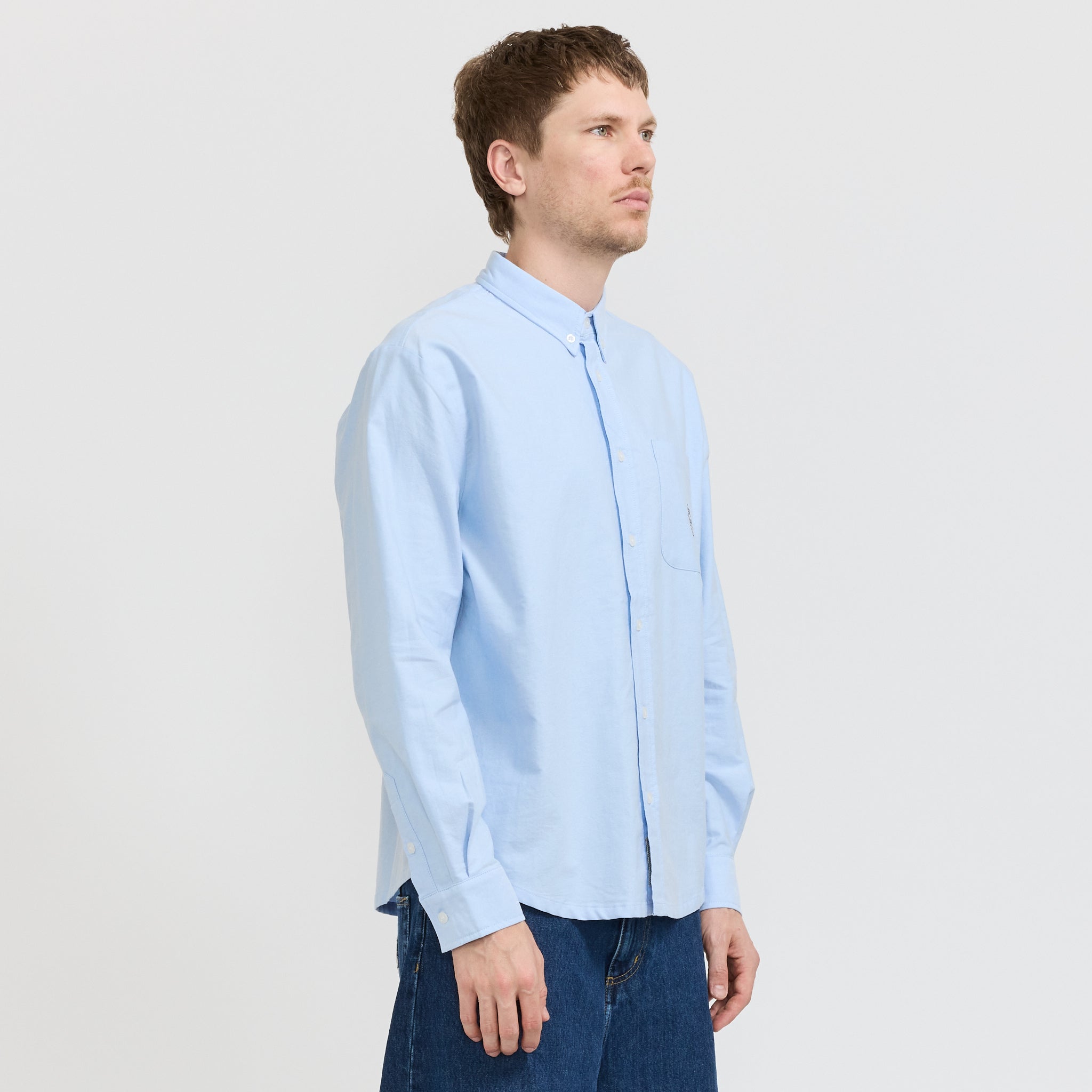 Butter Goods | Spike Oxford Shirt Blue | Maplestore