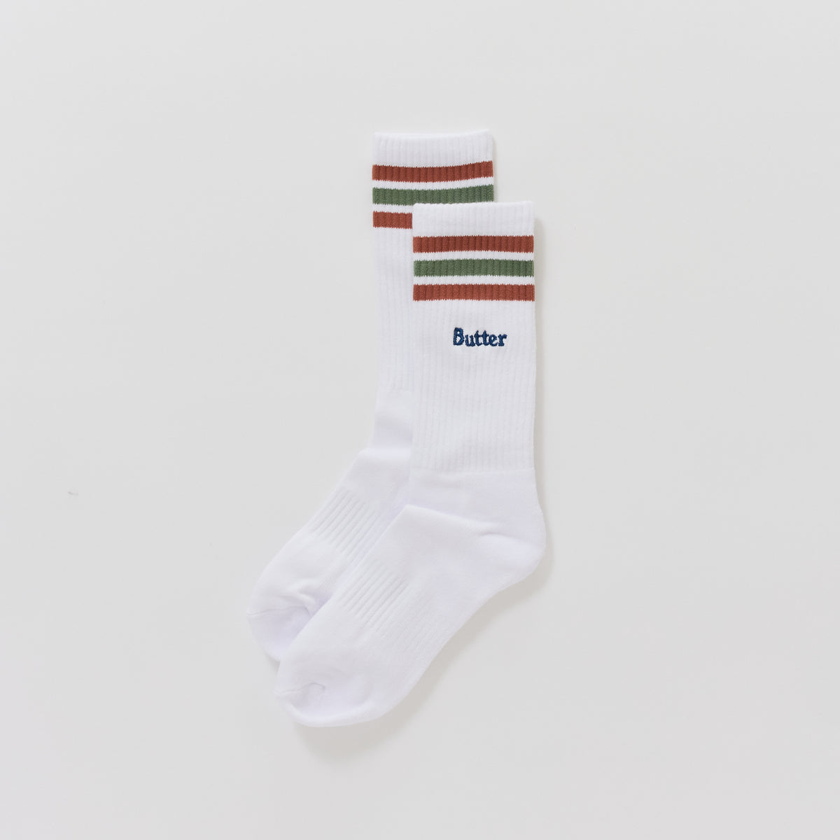 Butter Goods | Stripe Socks White | Maplestore