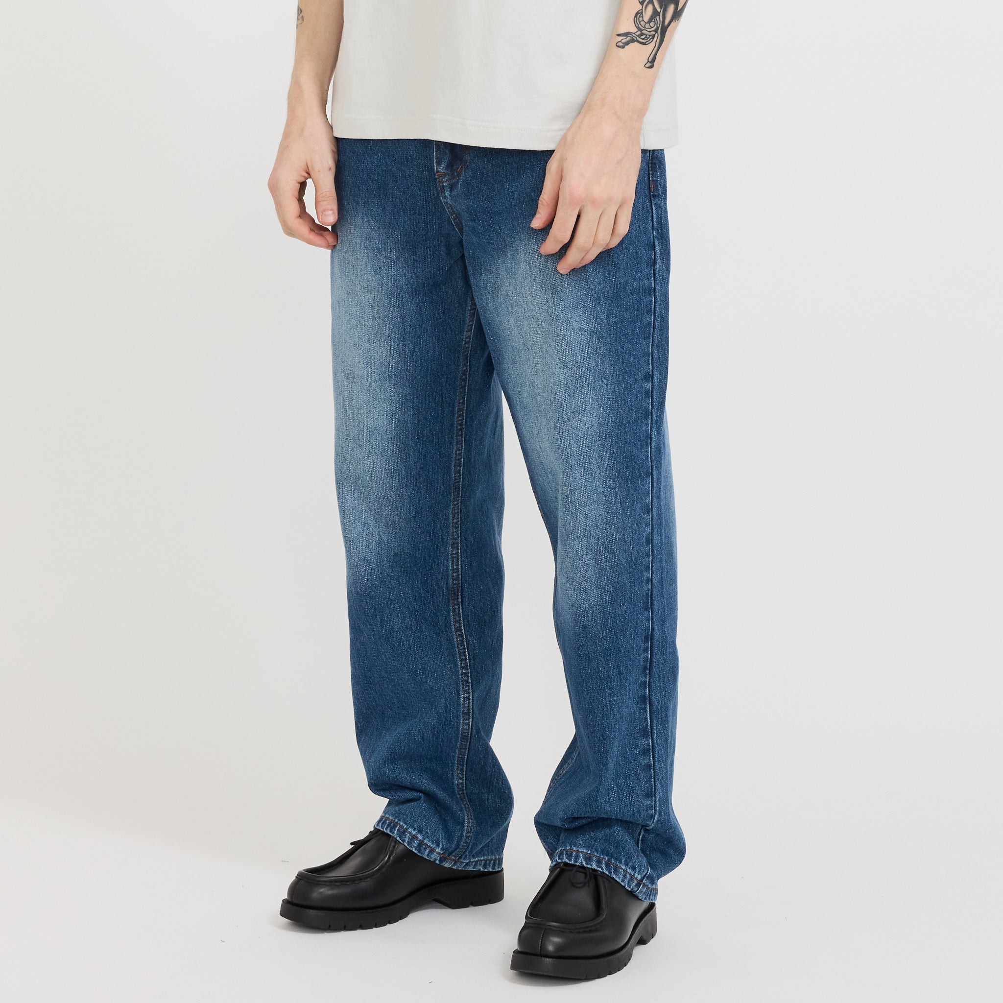 Butter Goods | Witness Denim Jeans Mid Indigo Slub | Maplestore