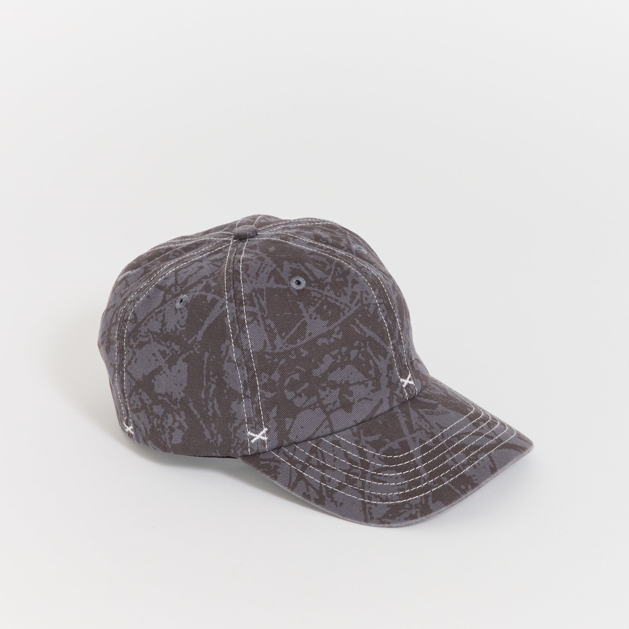 Woods Camo 6 Panel Cap Black