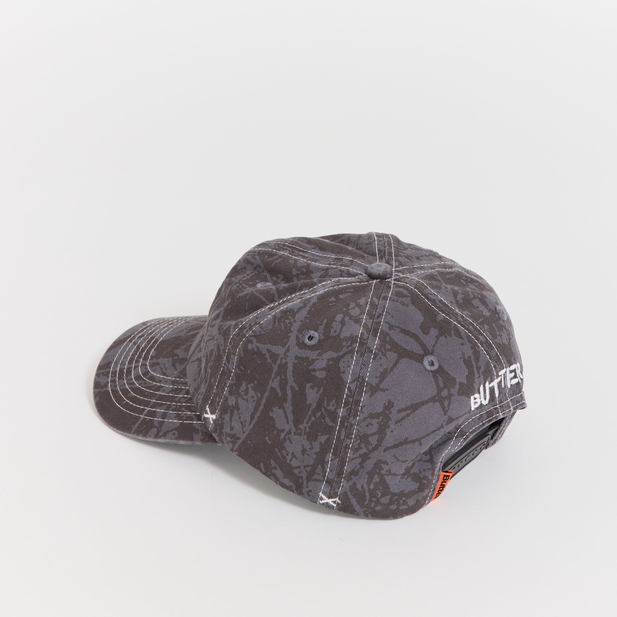 Woods Camo 6 Panel Cap Black