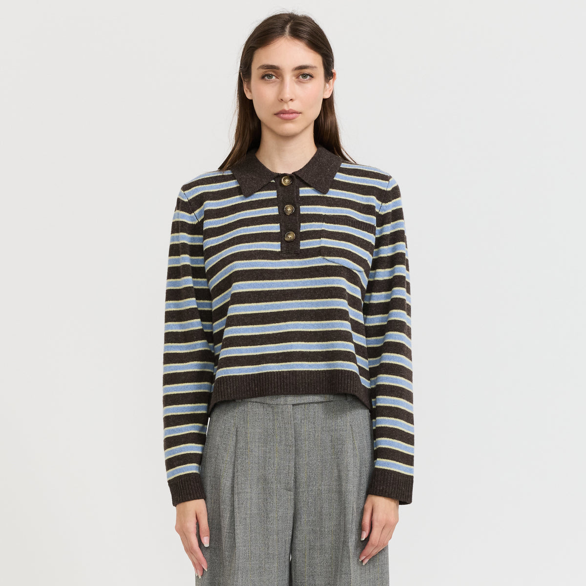 Cori Sweater Coffee Stripe