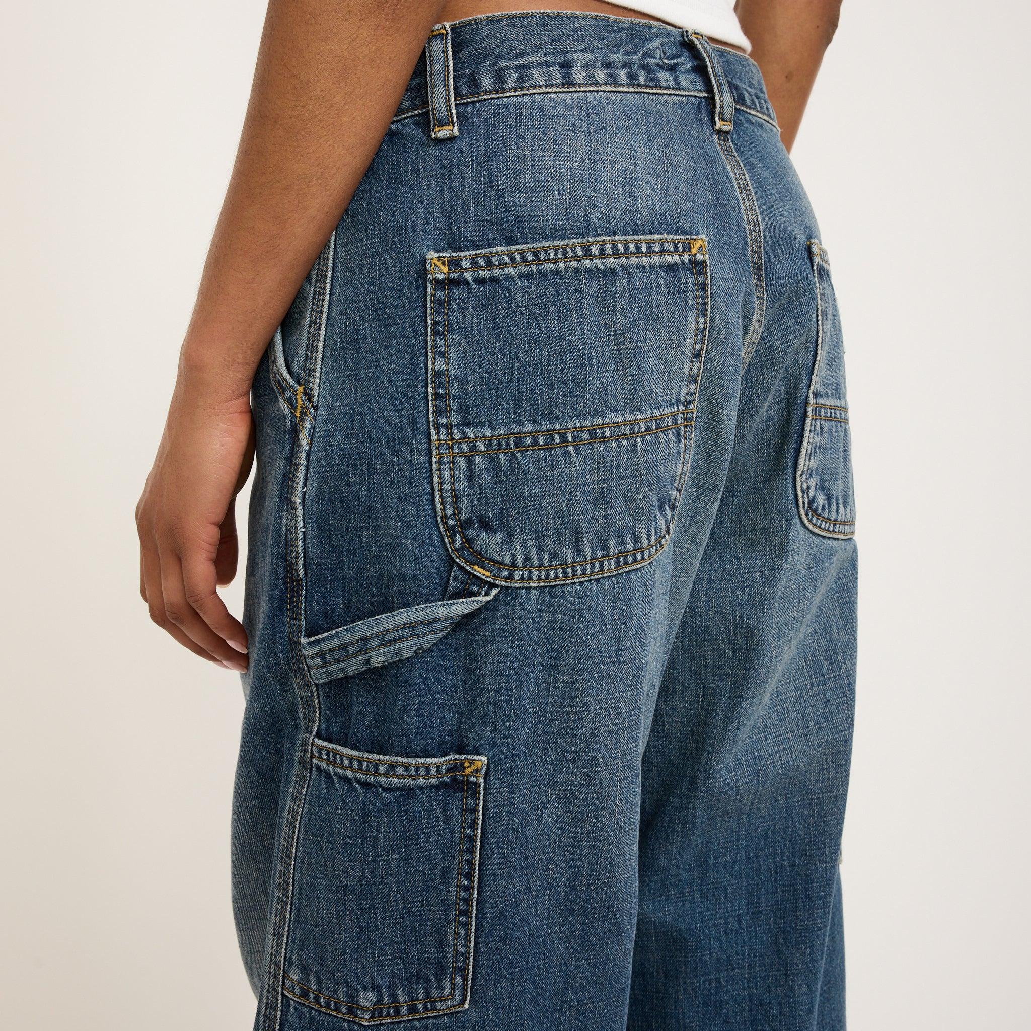 Carhartt WIP | Women's Brandon Single Knee Pant Blue Dark Used Wash | Maplestore
