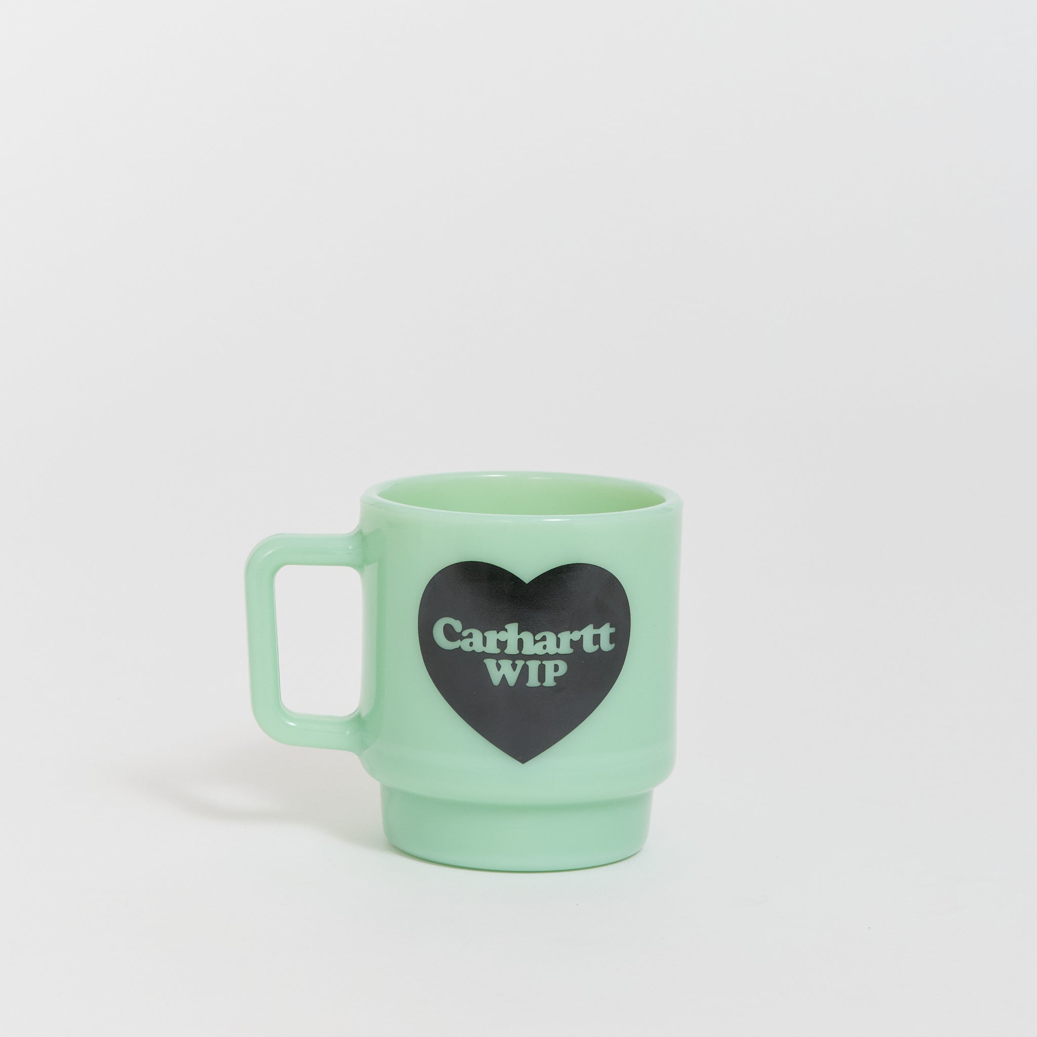Heart Glass Mug Jade
