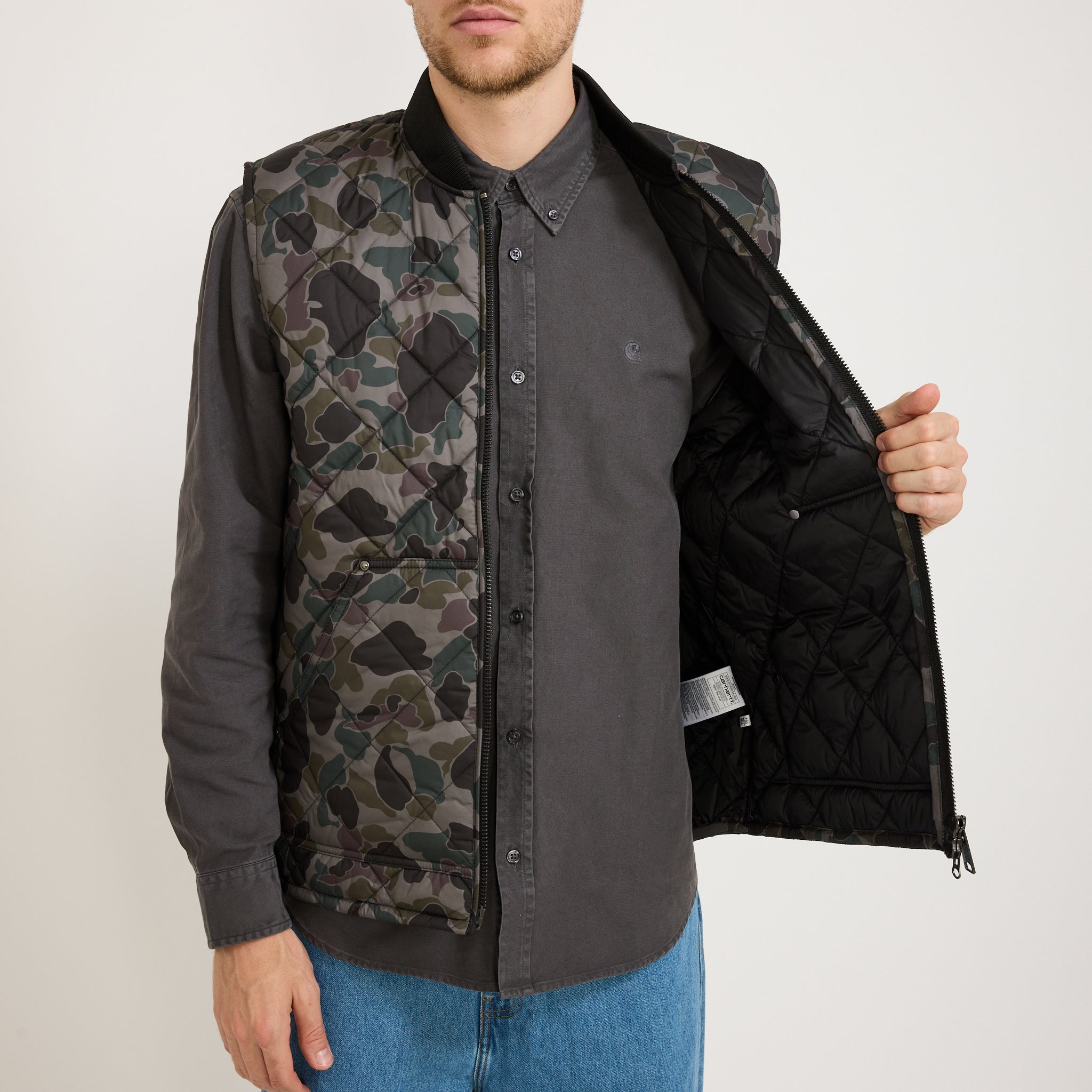 Carhartt WIP | Myton Vest Liner Camo Duck/Grey | Maplestore