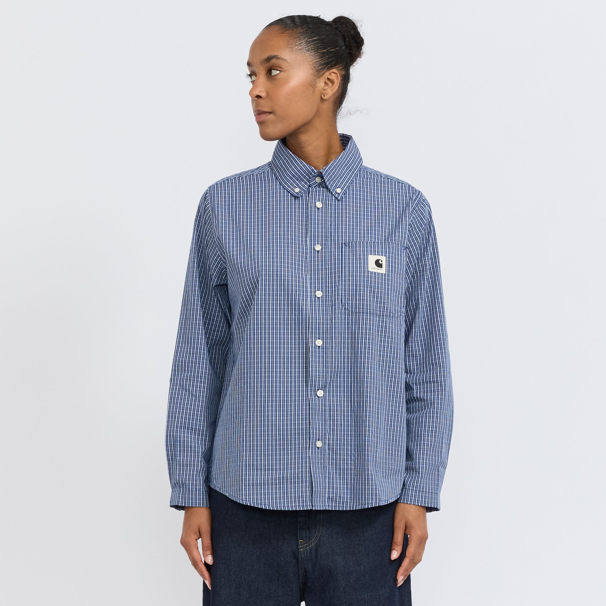 Womens L/S Groff Shirt Groff Check/Blue