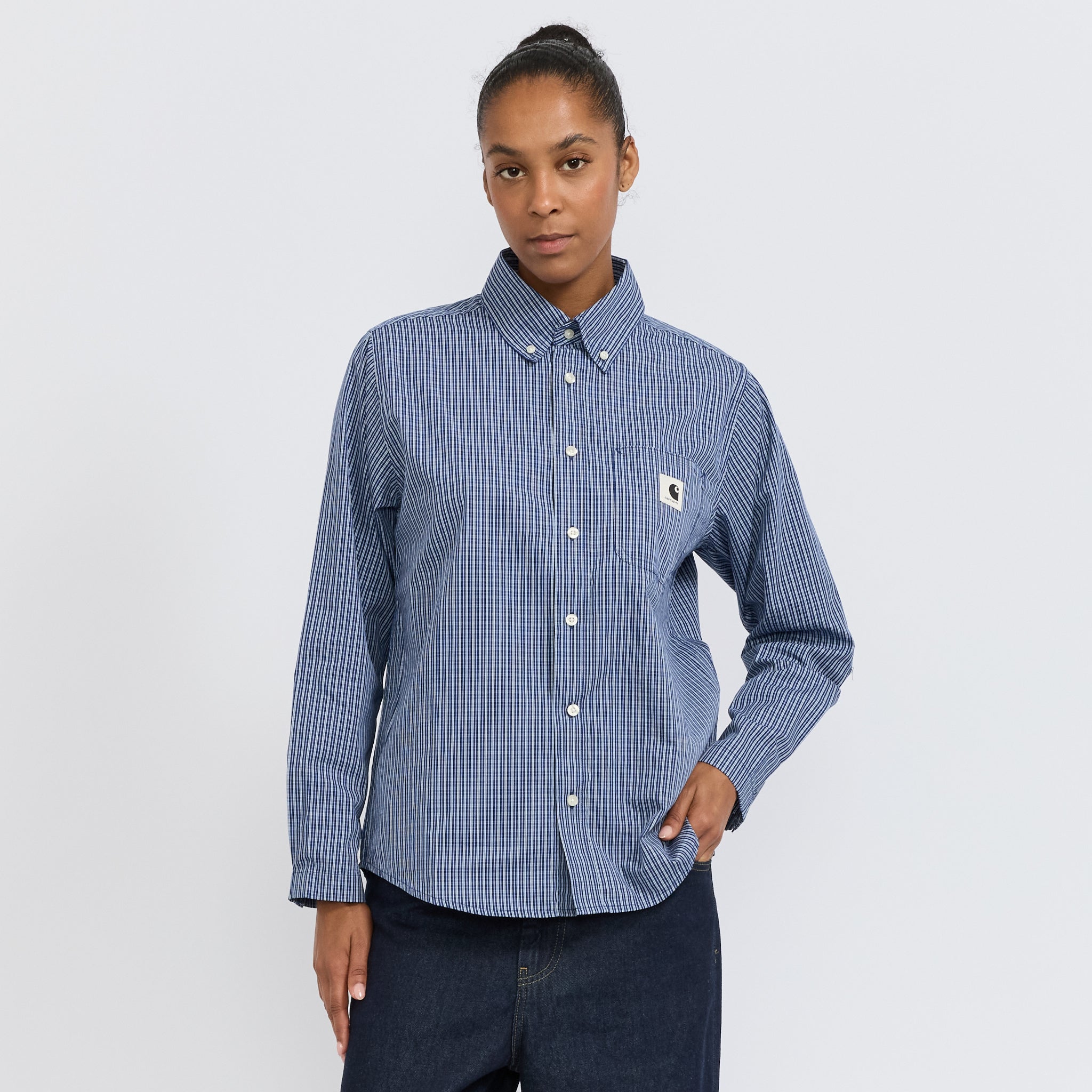 Womens L/S Groff Shirt Groff Check/Blue