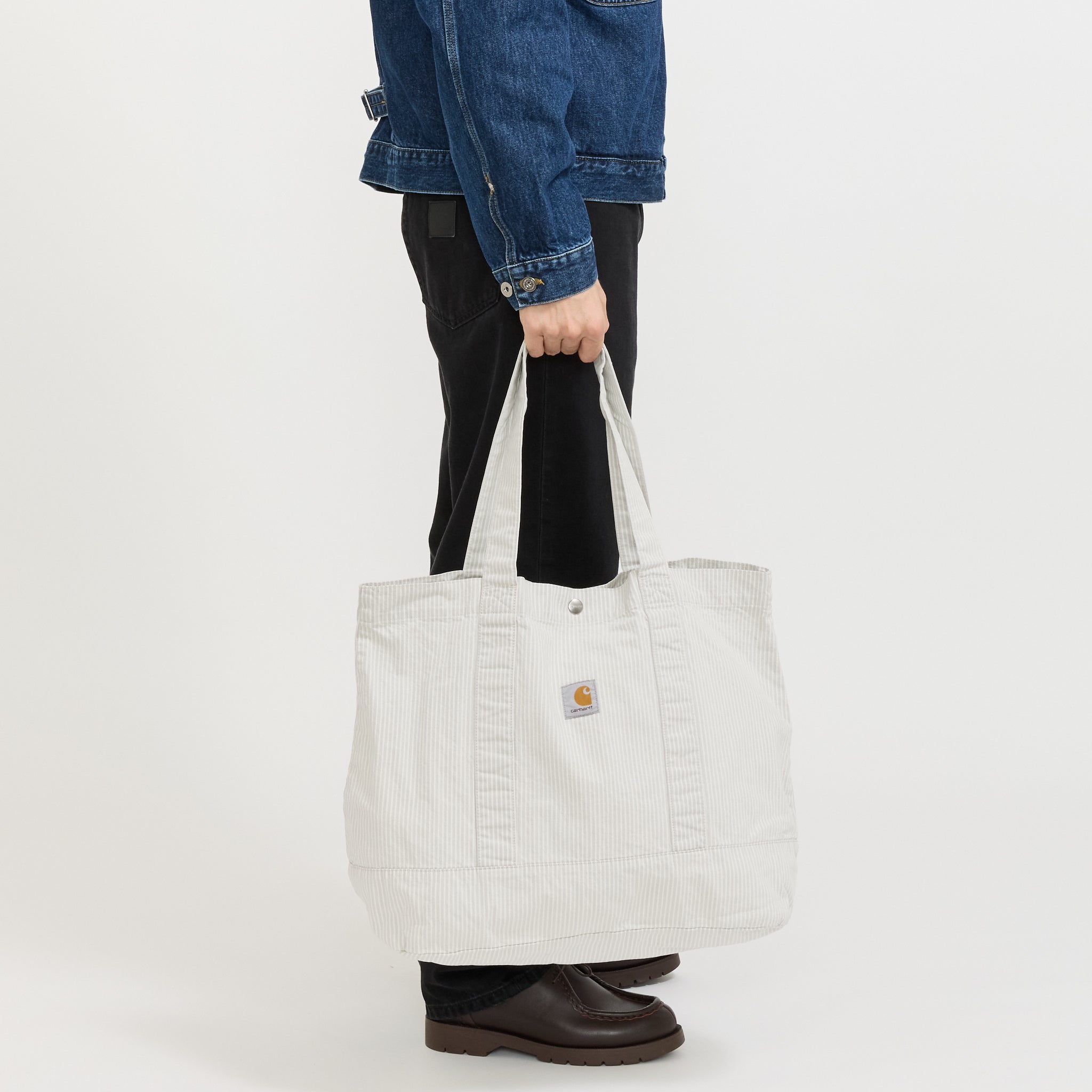 Mercer Tote Bag Stripe Graphite/Wax Bleached