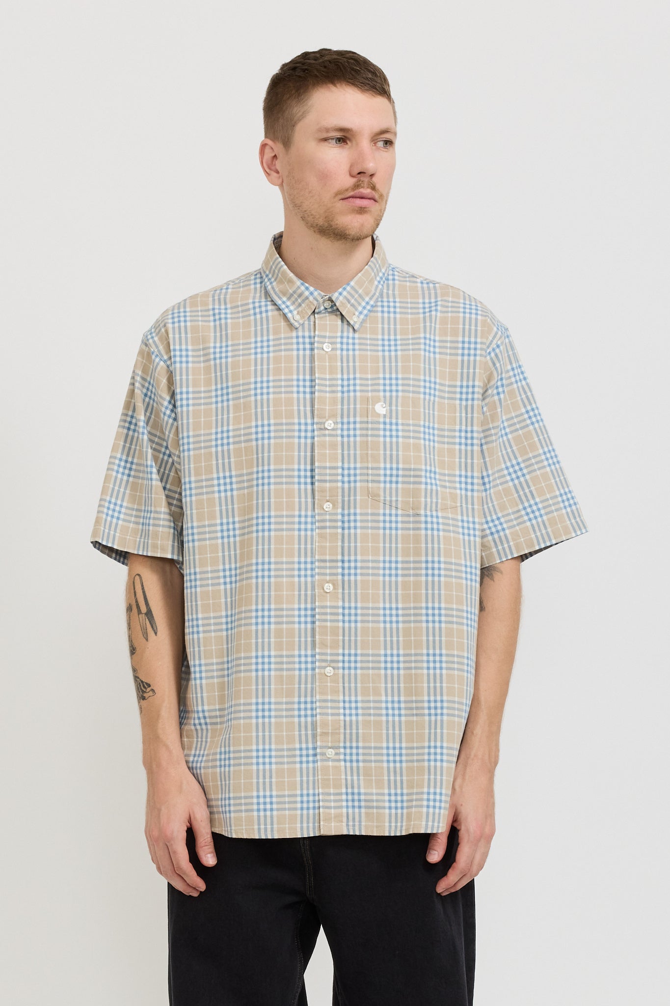 S/S Niven Shirt Niven Check/Wall/Wax