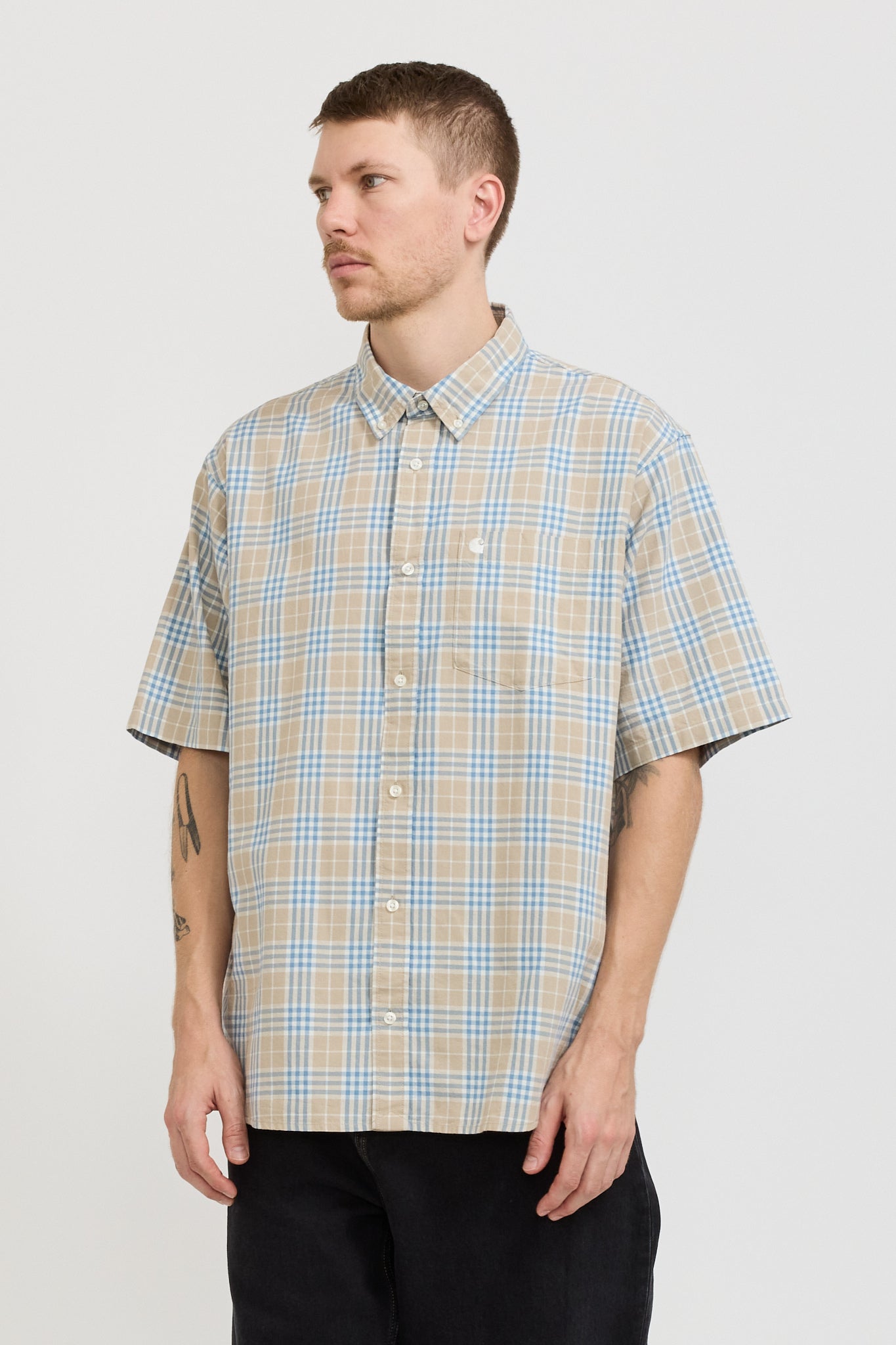 S/S Niven Shirt Niven Check/Wall/Wax