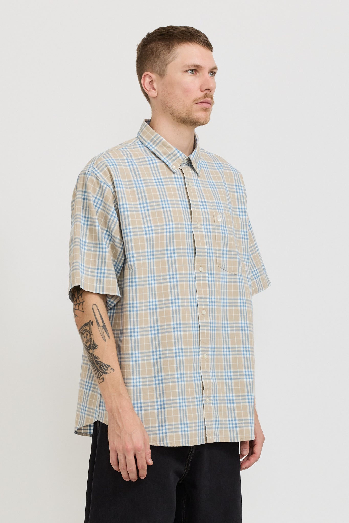 S/S Niven Shirt Niven Check/Wall/Wax