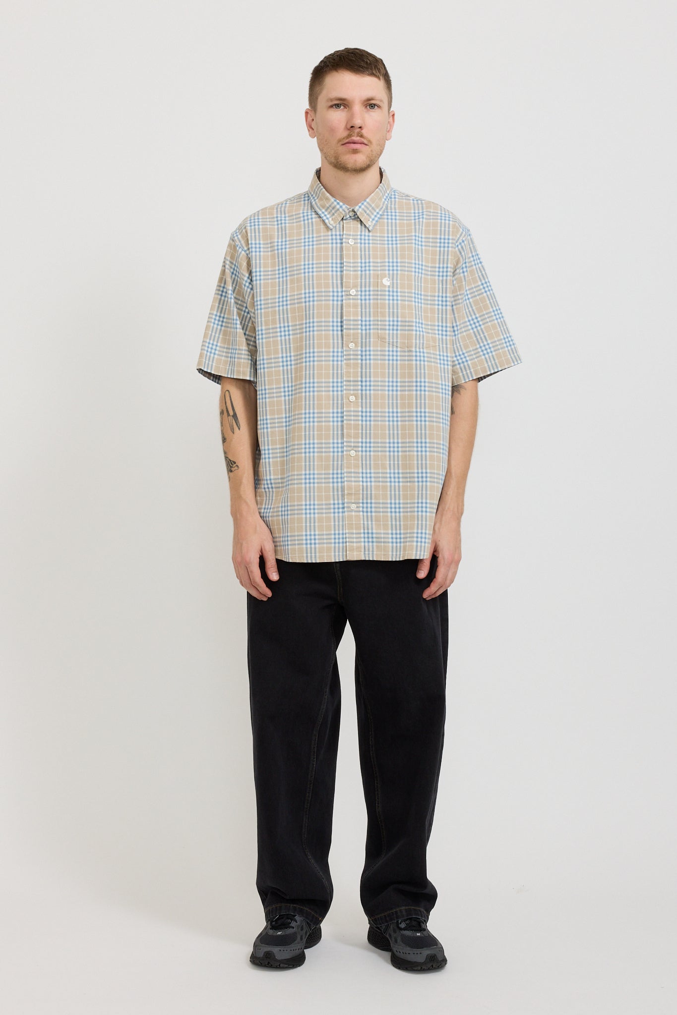 S/S Niven Shirt Niven Check/Wall/Wax
