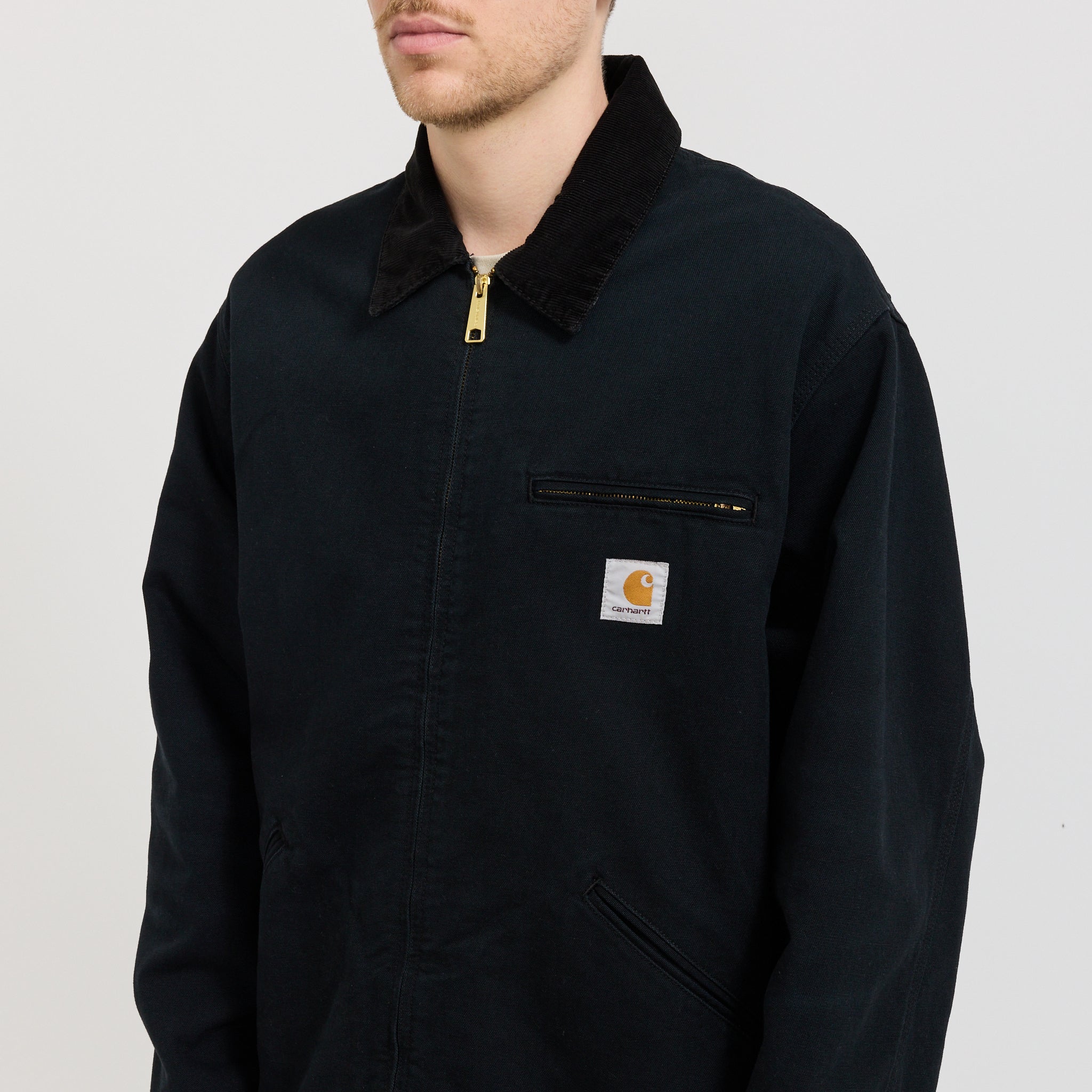 Carhartt WIP | OG Detroit Jacket Black Aged Canvas | Maplestore