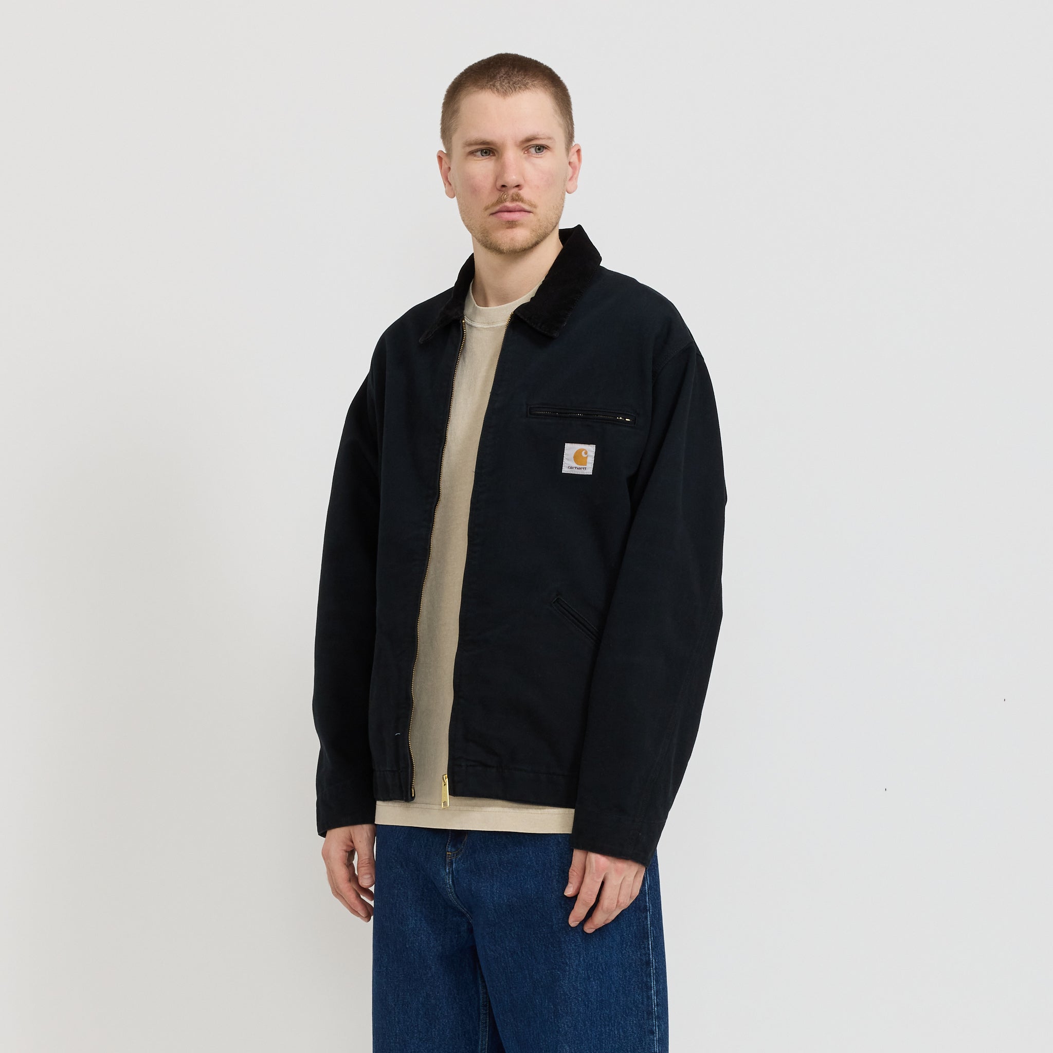 Carhartt WIP | OG Detroit Jacket Black Aged Canvas | Maplestore