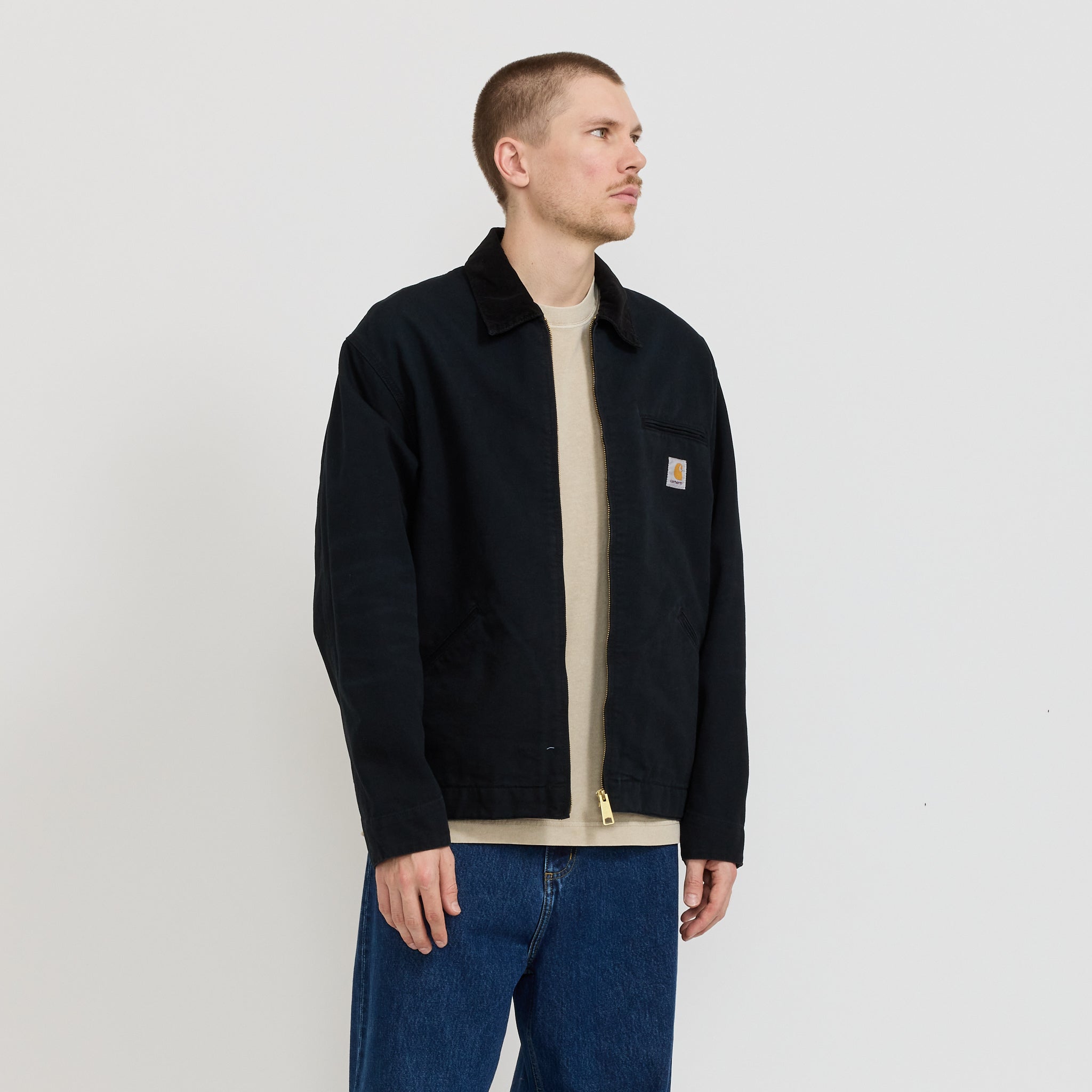 Carhartt WIP | OG Detroit Jacket Black Aged Canvas | Maplestore