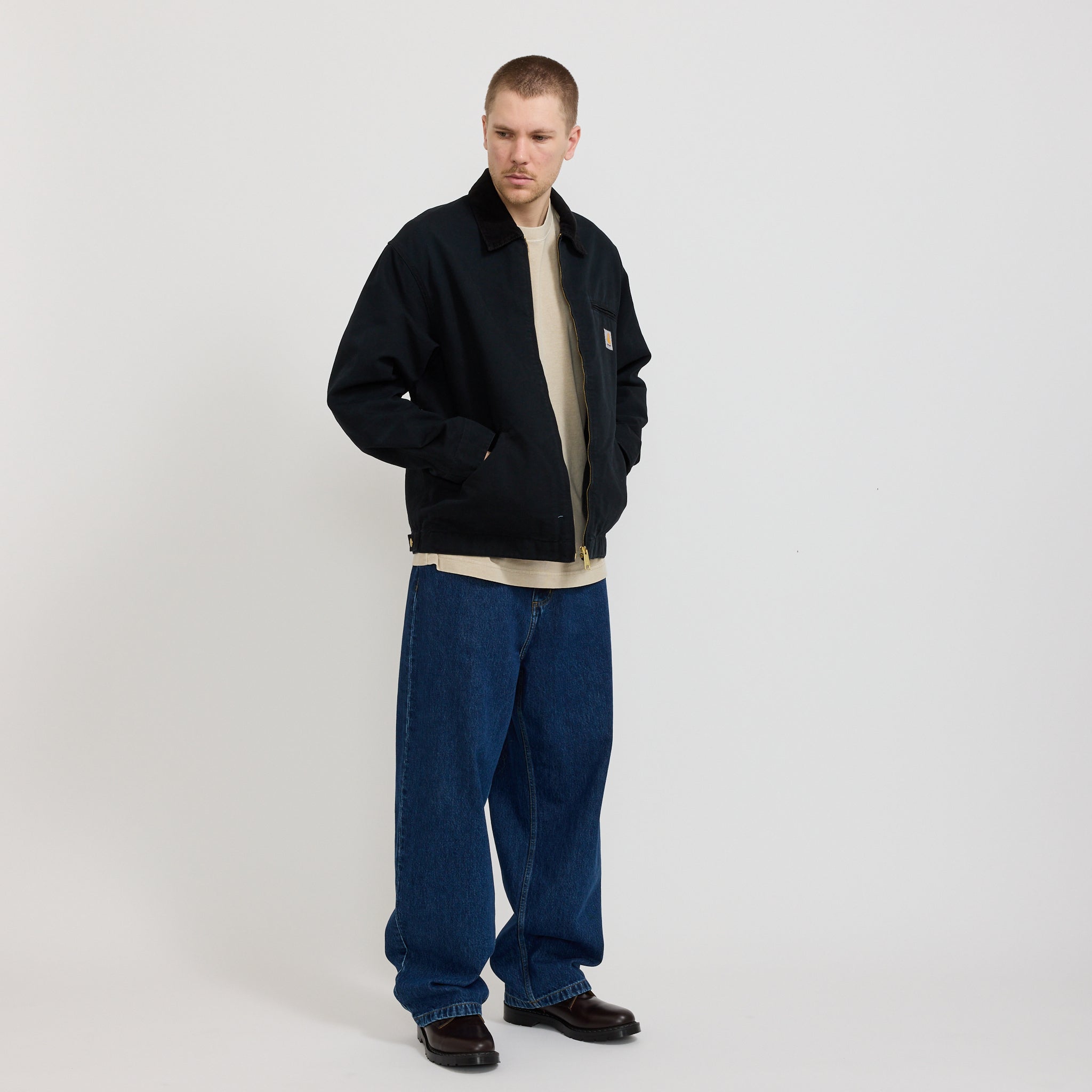 Carhartt WIP | OG Detroit Jacket Black Aged Canvas | Maplestore
