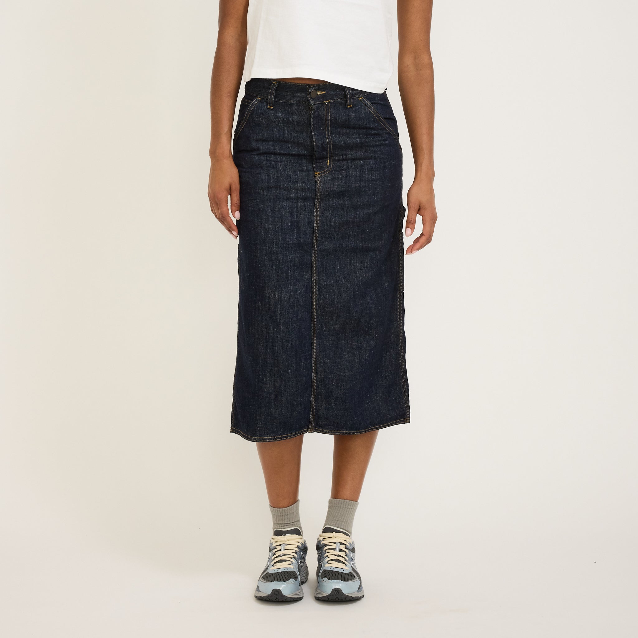 Carhartt WIP | Women's Single Knee Skirt Blue Rinsed | Maplestore