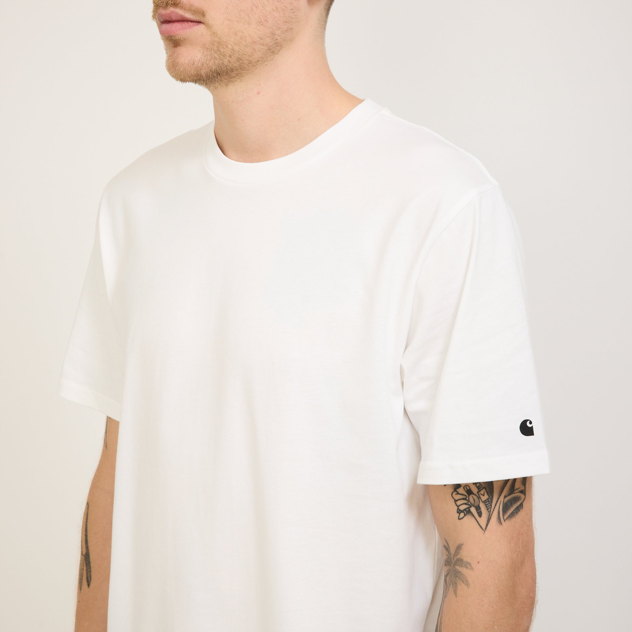 Carhartt WIP | S/S Base T-Shirt White/Black | Maplestore