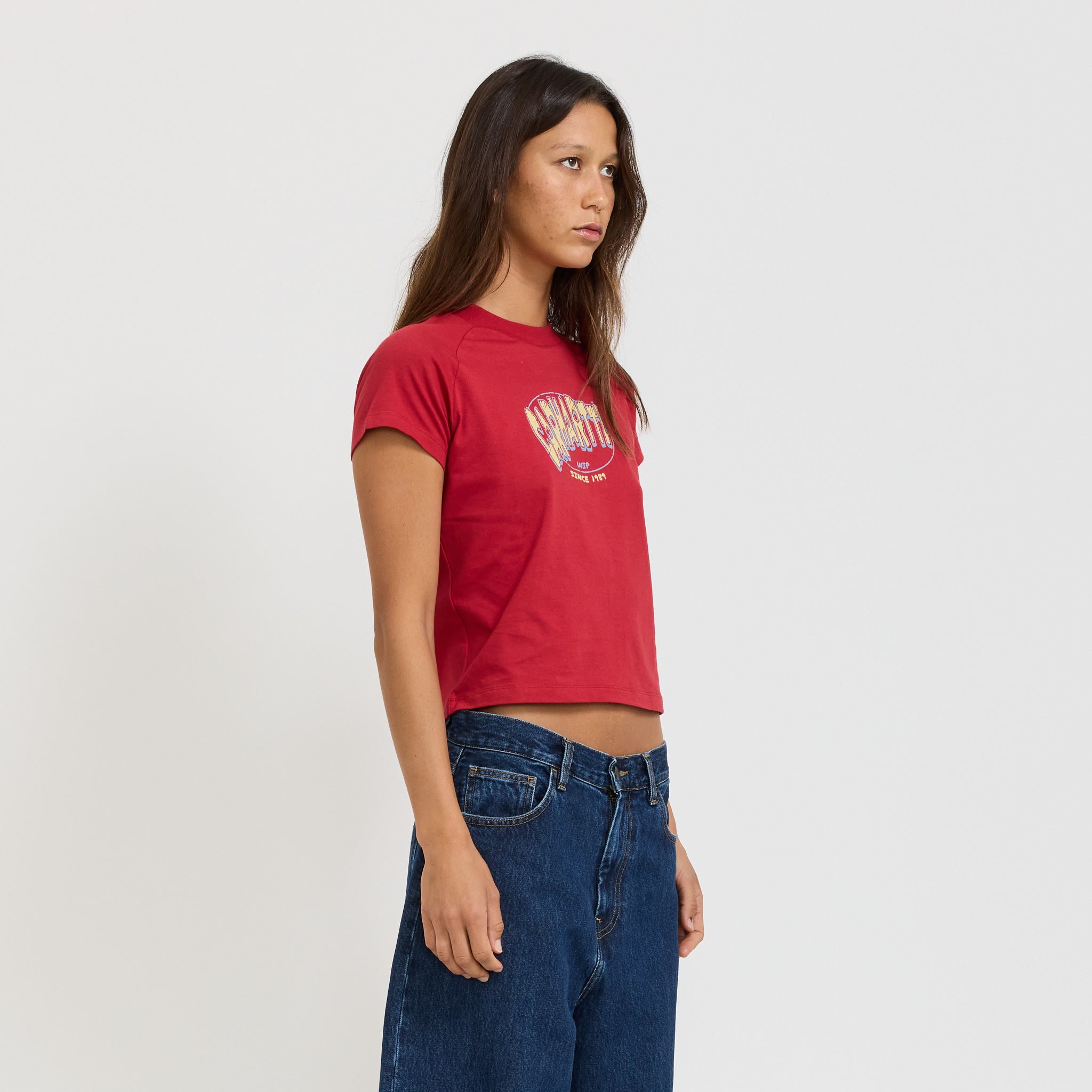 Carhartt WIP | S/S Hot Script Tee Cherry | Maplestore