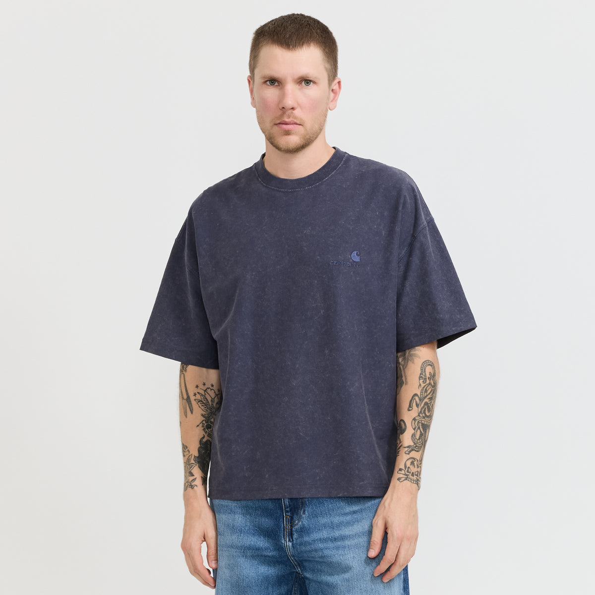 Carhartt WIP | S/S Lambert T-Shirt Dark Navy | Maplestore