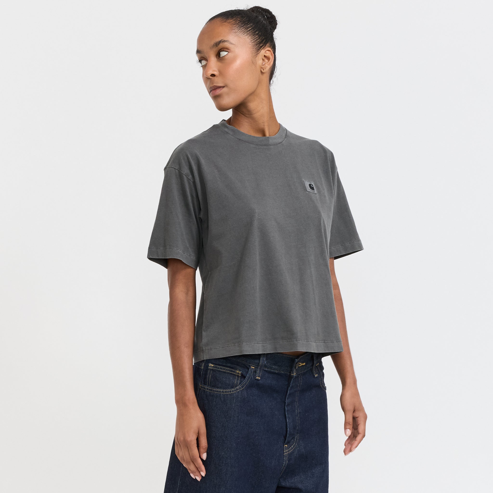 Women's S/S Nelson T-Shirt Black Garment Dyed