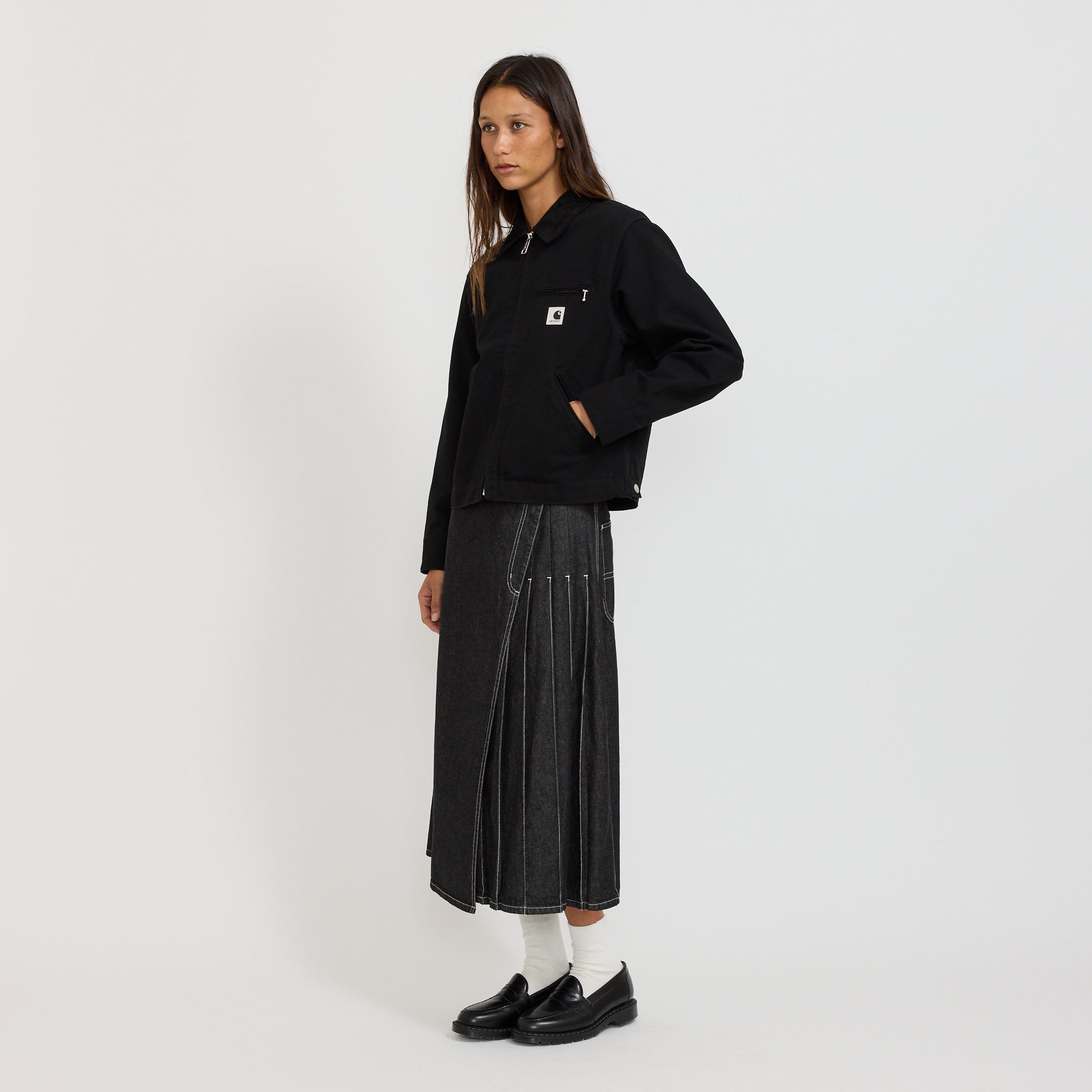 Carhartt WIP | Women's OG Detroit Jacket Black/Black Rinsed | Maplestore