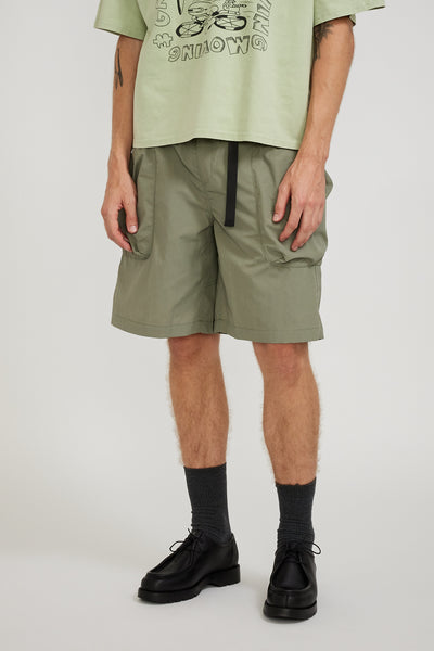 Checks | 3D Pocket Belted Shorts Olive | Maplestore
