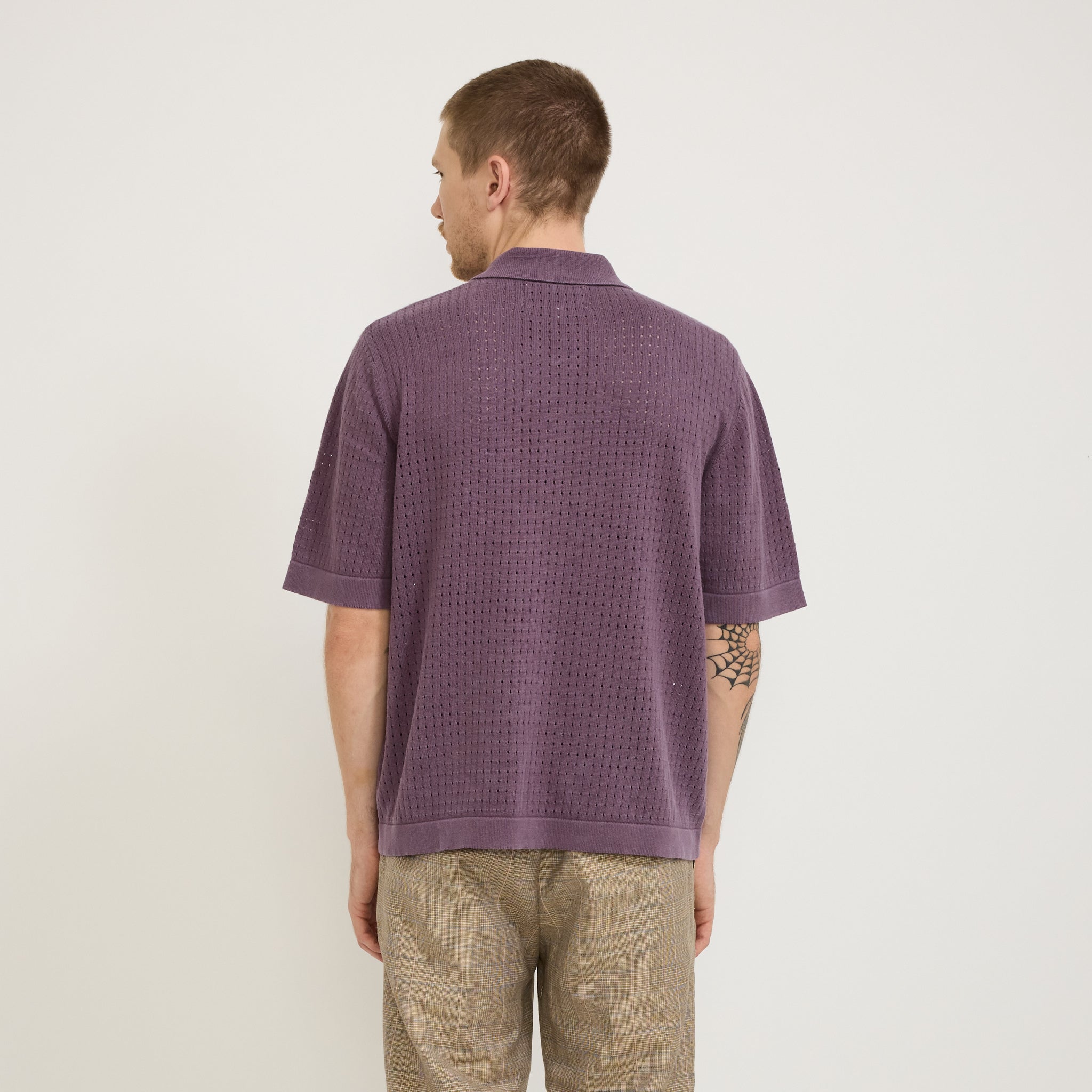 Corridor NYC | Acid Wash Pointelle Shirt Violet | Maplestore