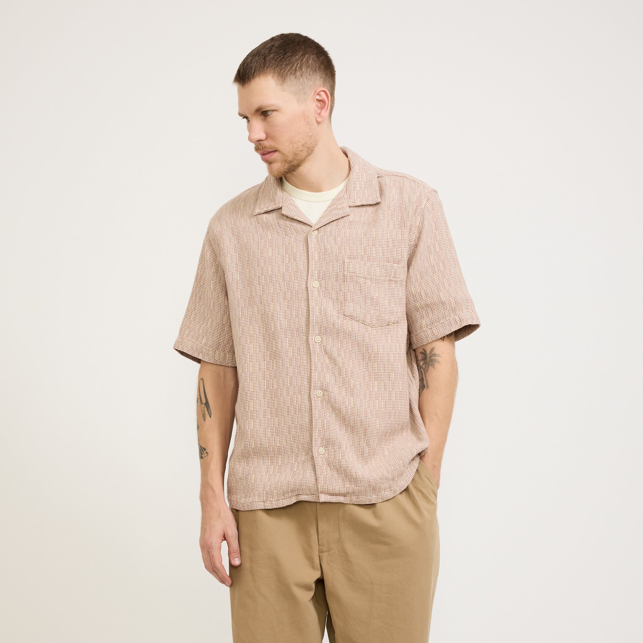 Corridor NYC | Rainbow Weave Camp Collar Pink | Maplestore