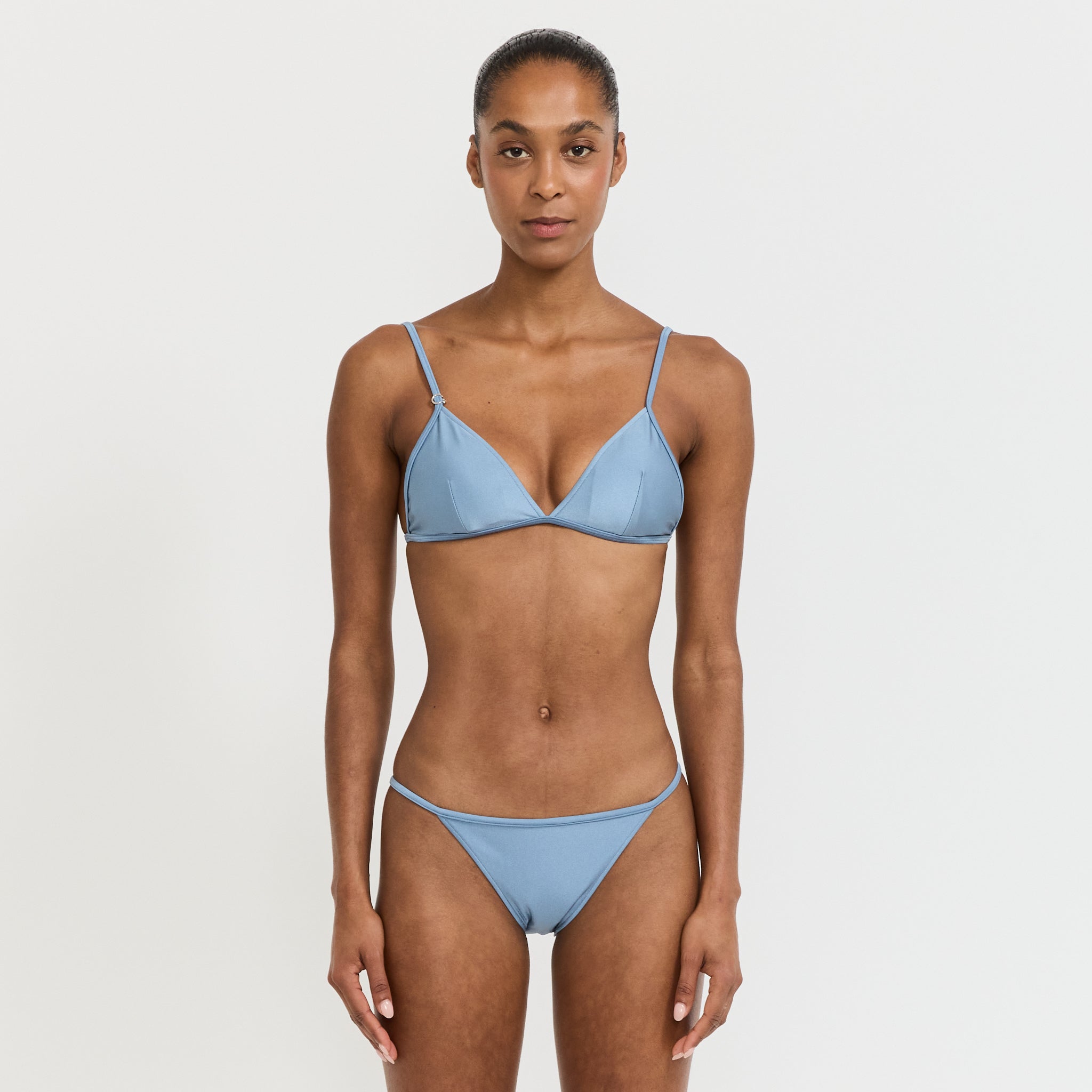 String Balconette Steel Blue Shimmer