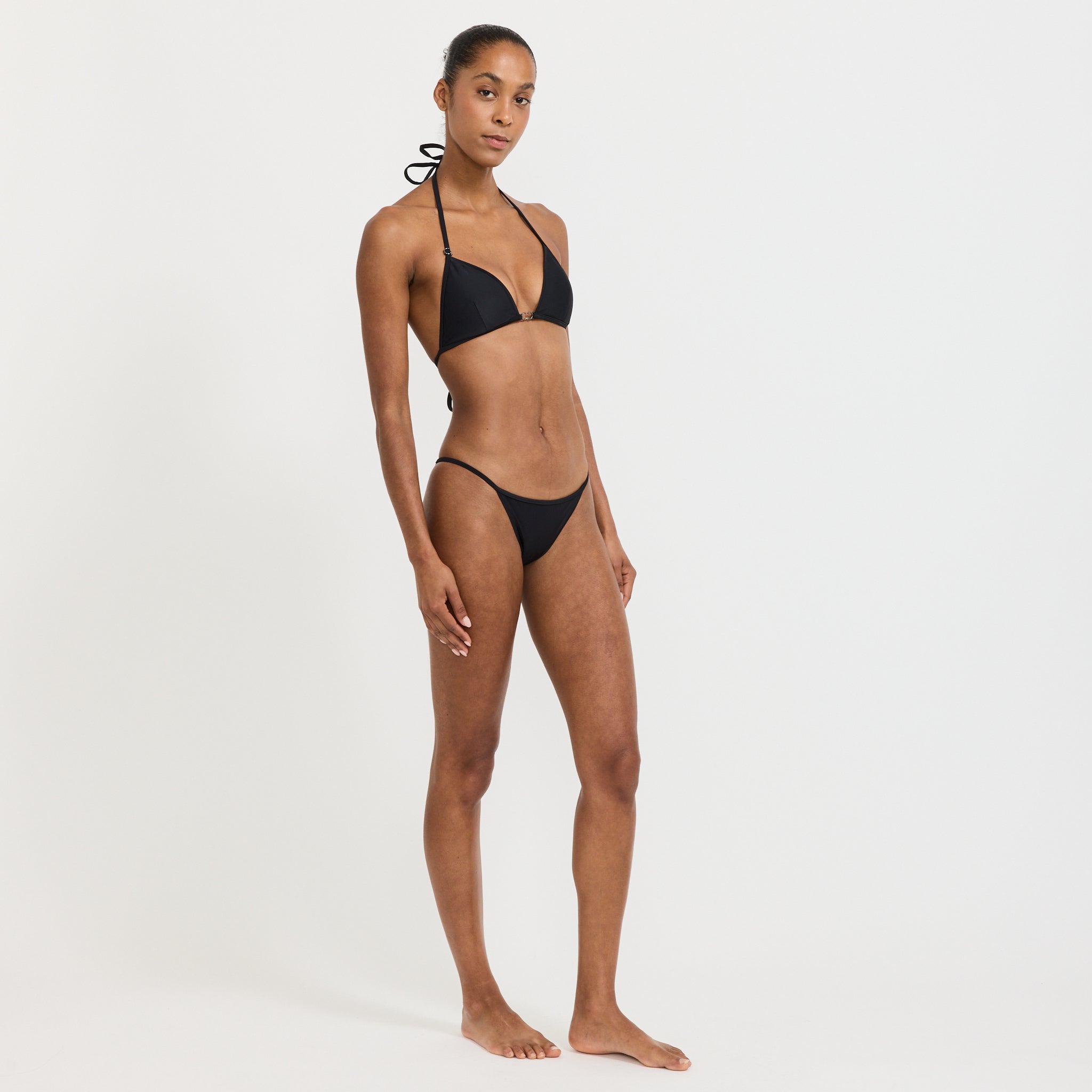 String Bikini Top Nero