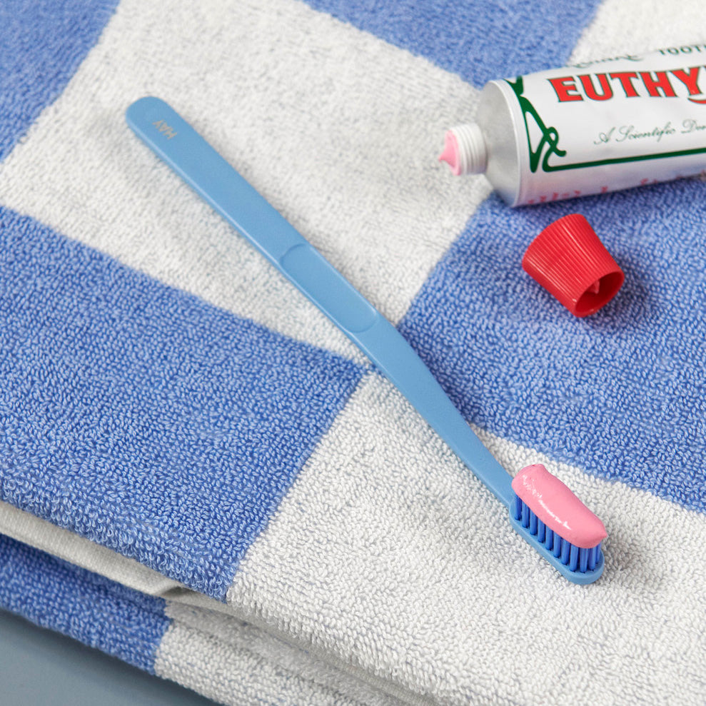 HAY | Check Hand Towel Sky Blue | Maplestore