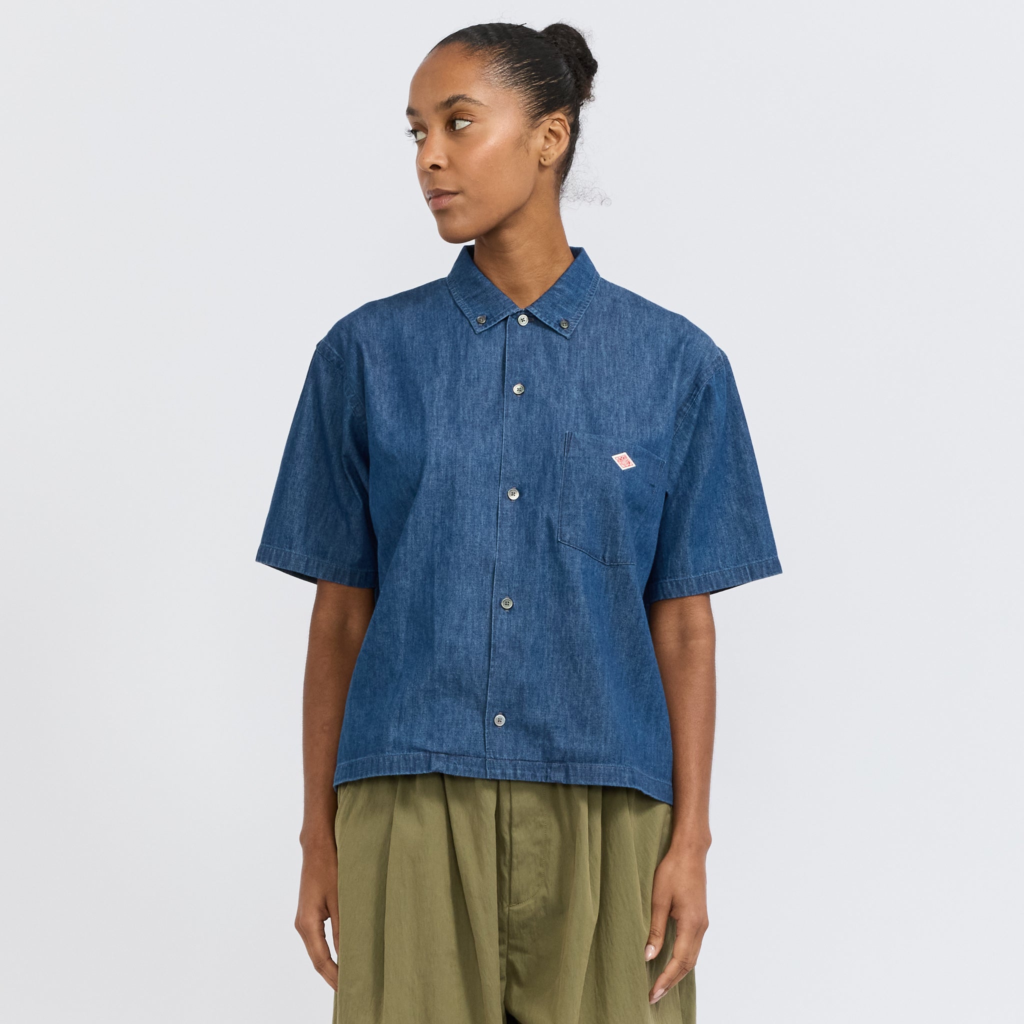 B.D. Button S/S Shirt Light Indigo