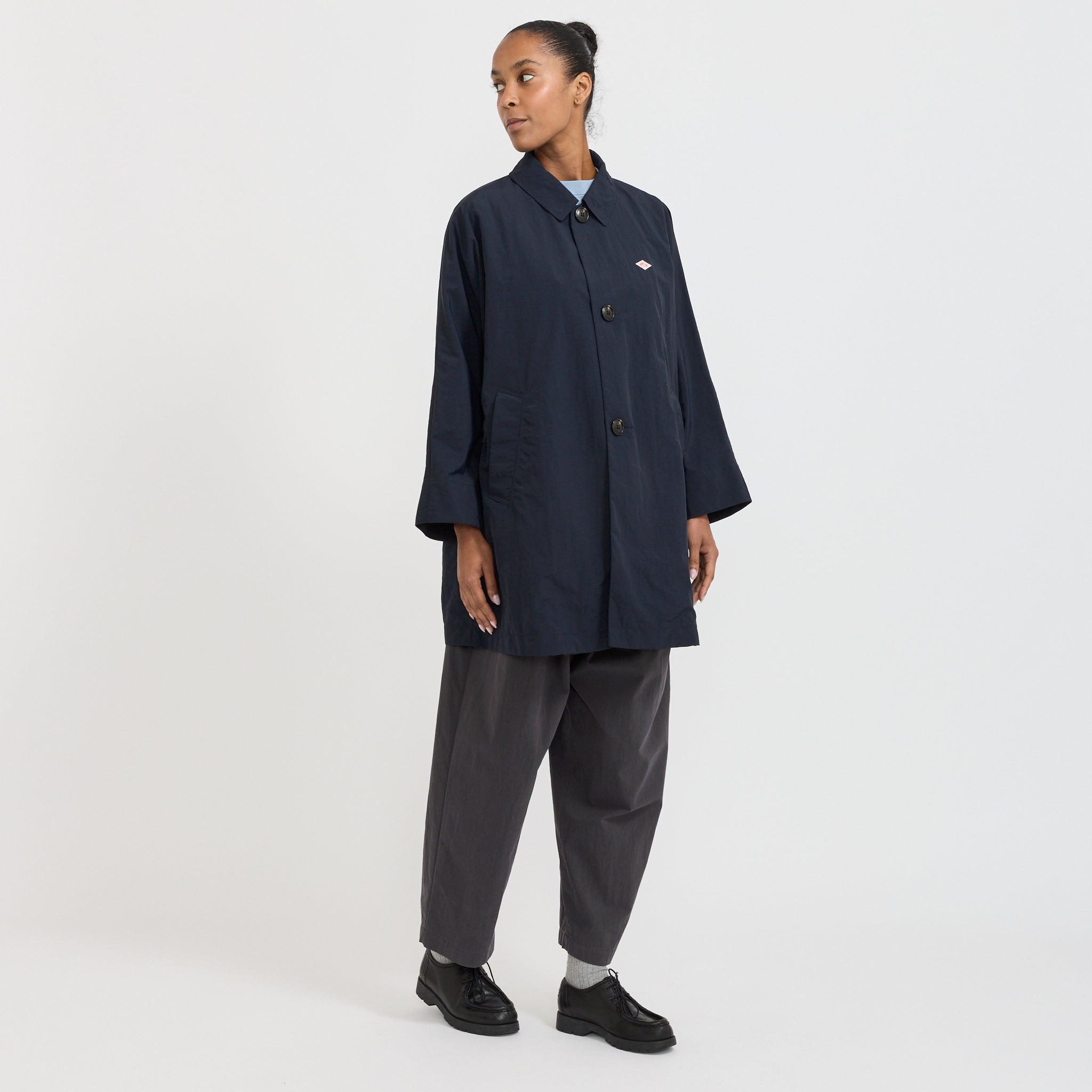 Danton Dolman Sleeve Coat Navy | Maplestore