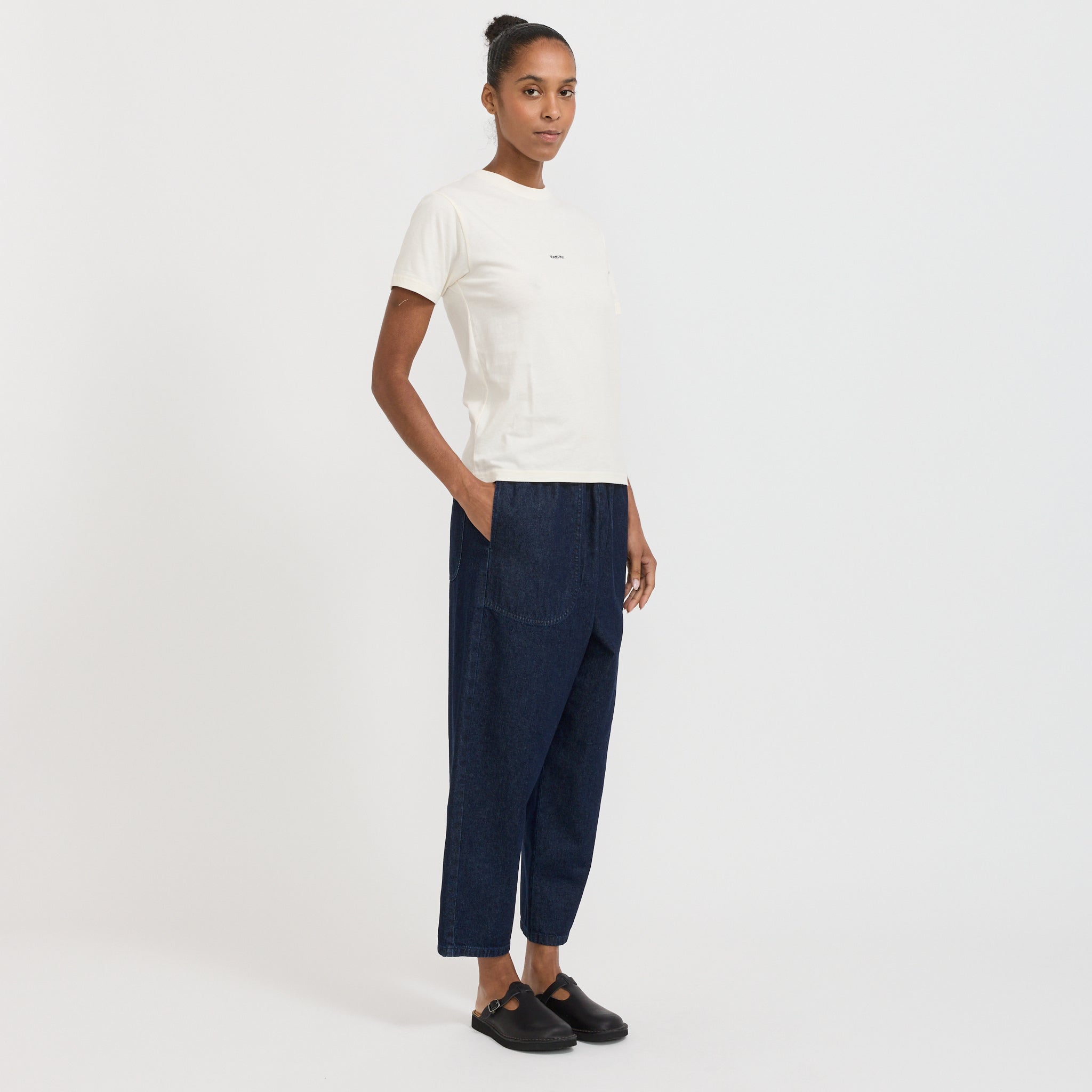 Danton | Womens Easy Pants 10oz Denim Indigo | Maplestore