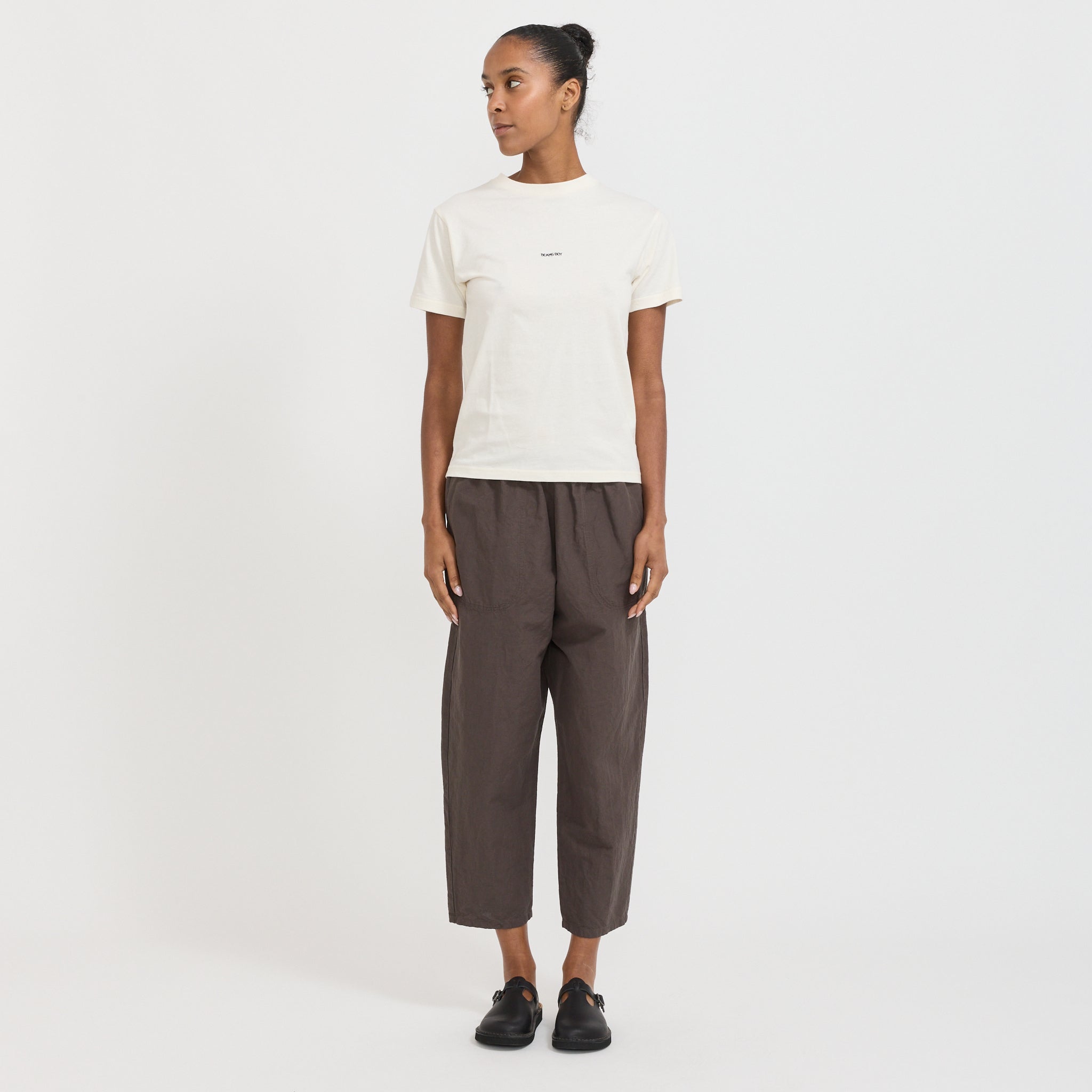 Danton | Womens Easy Pants Cotton/Linen Weather Cloth Charcoal | Maplestore