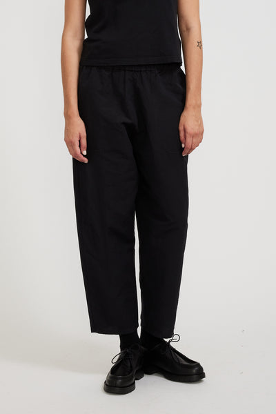 Danton | Easy Pants Cotton/Linen Weather Cloth Black Womens | Maplestore