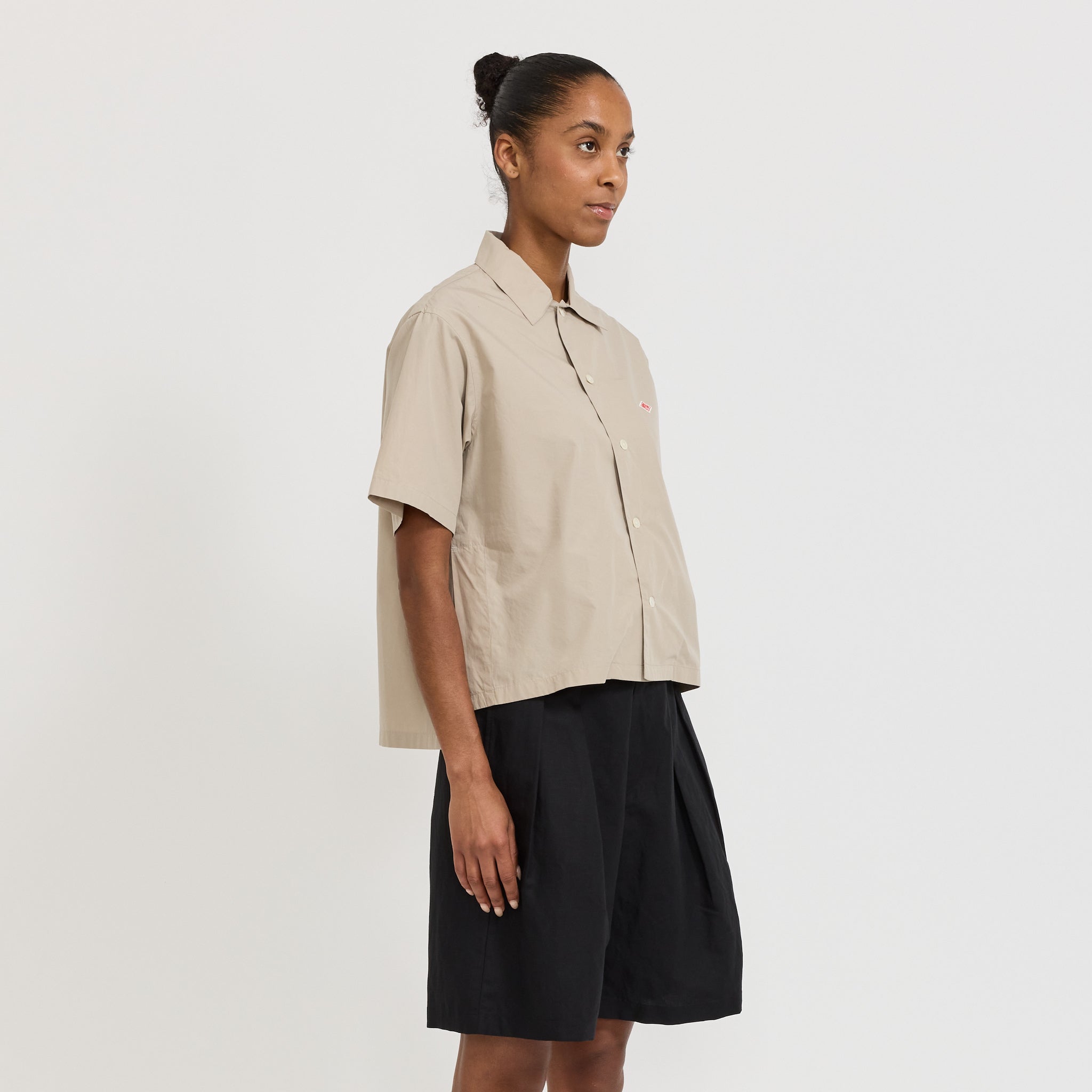 Danton | Half Sleeve Shirt Greige | Maplestore