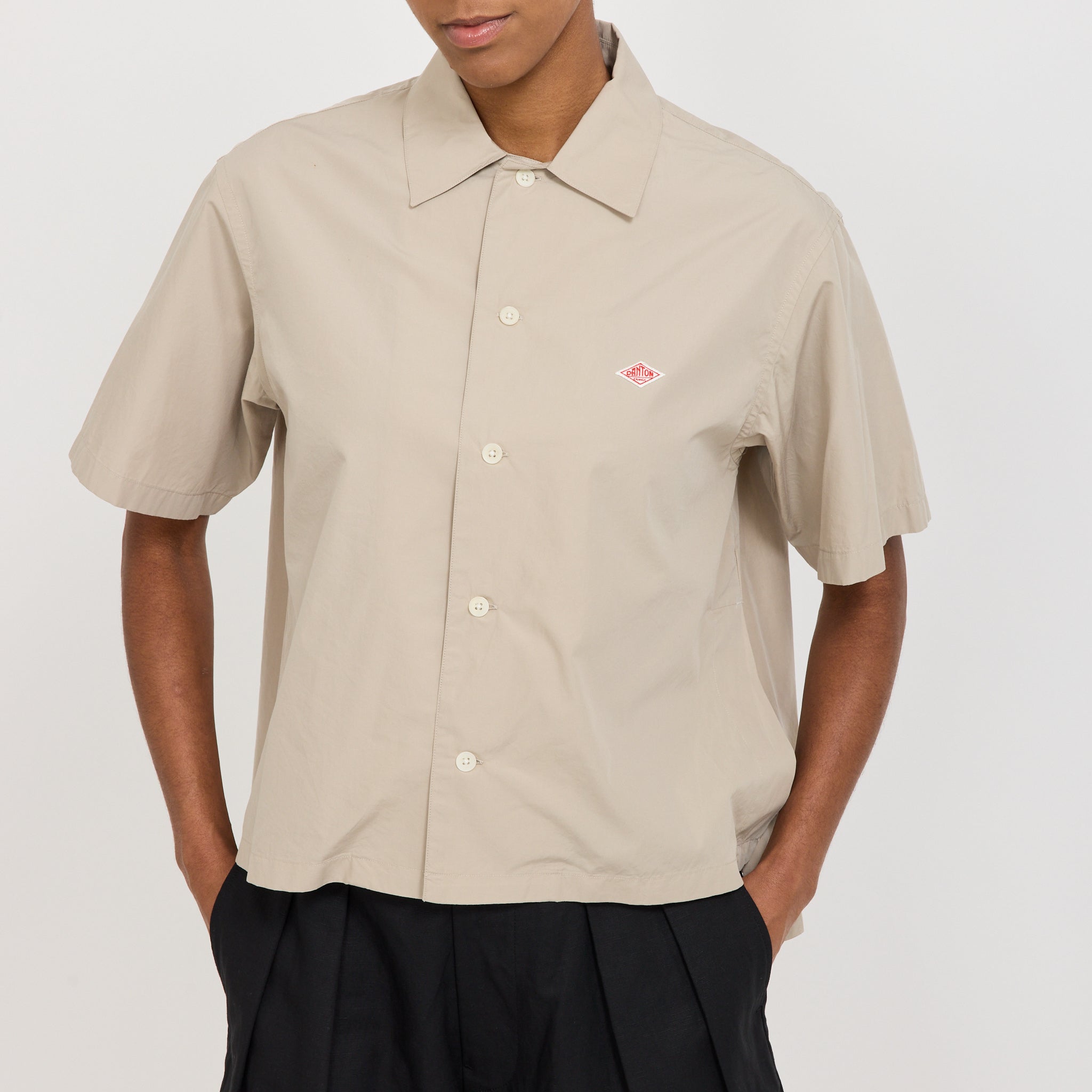 Danton | Half Sleeve Shirt Greige | Maplestore