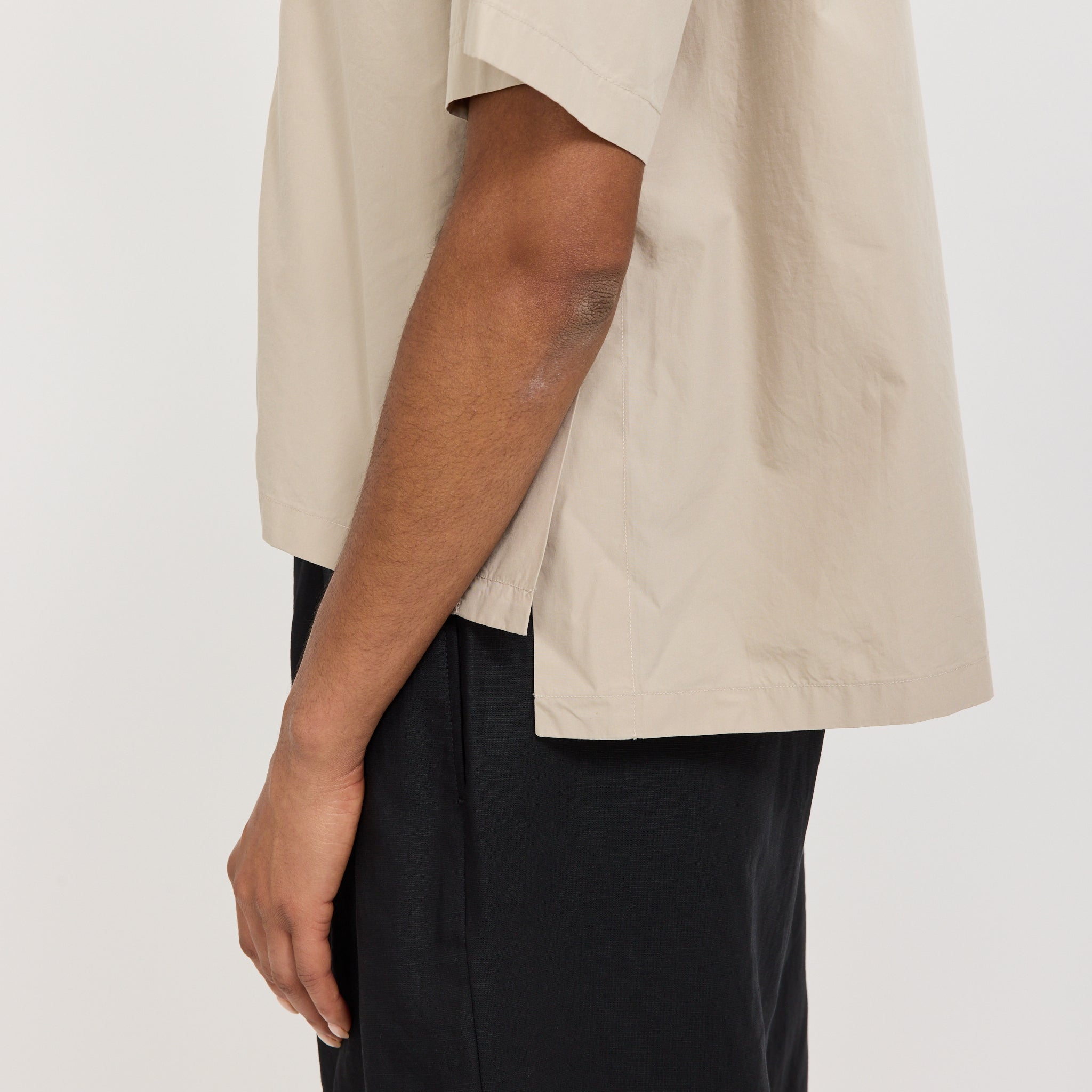 Danton | Half Sleeve Shirt Greige | Maplestore