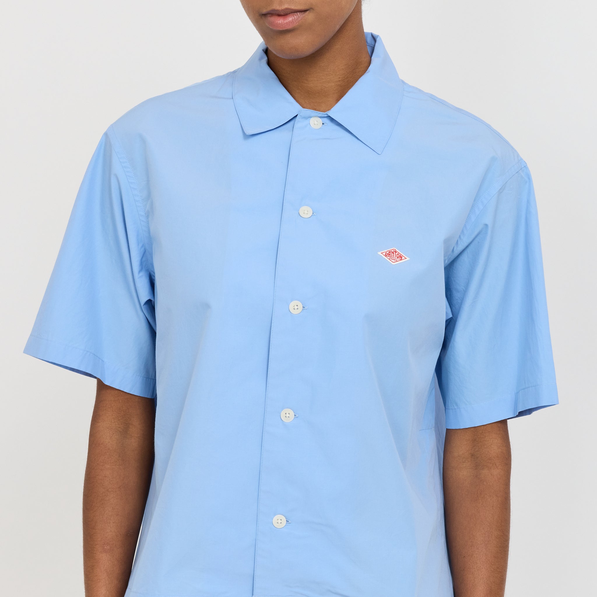Danton | Half Sleeve Shirt Light Sax | Maplestore
